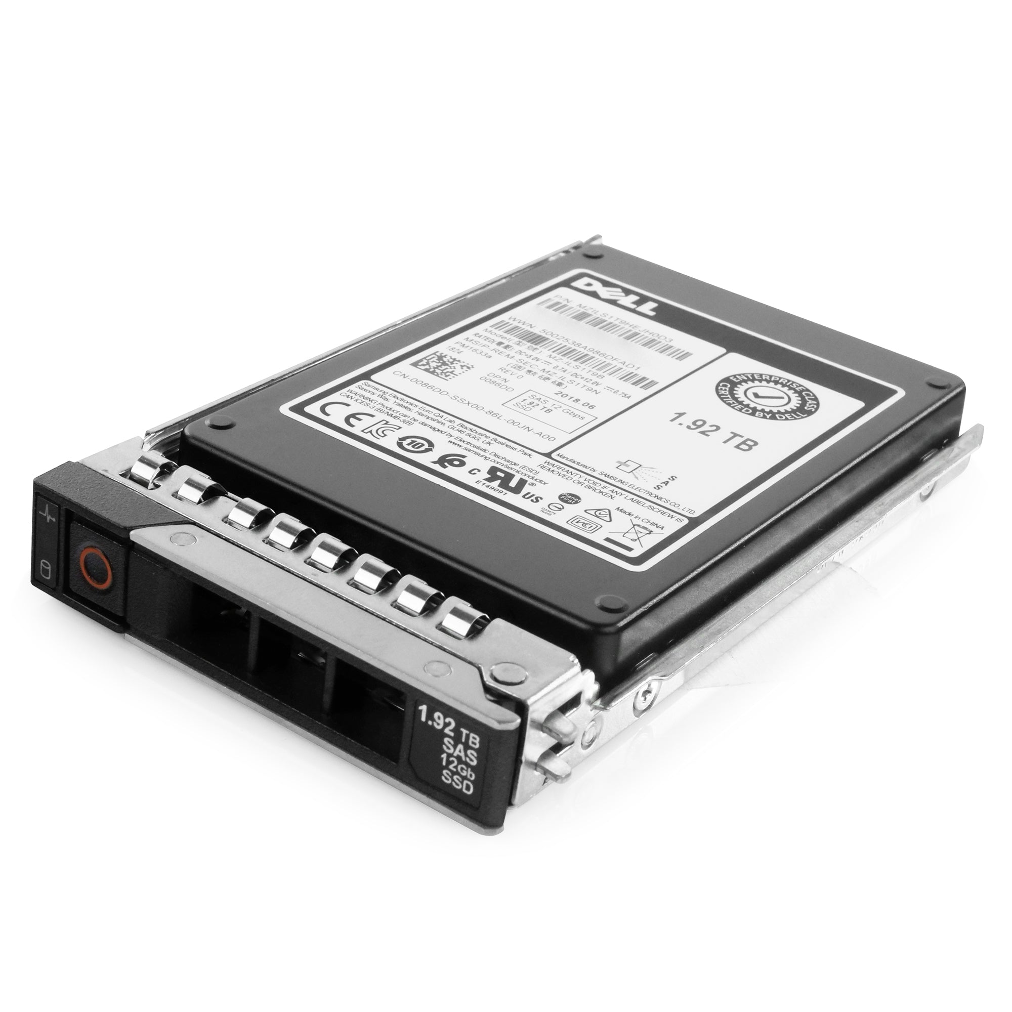 Dell G14 PCKY6 1.92TB 1 DWPD SAS 12Gb/s 3D TLC V-NAND 2.5in Refurbished SSD