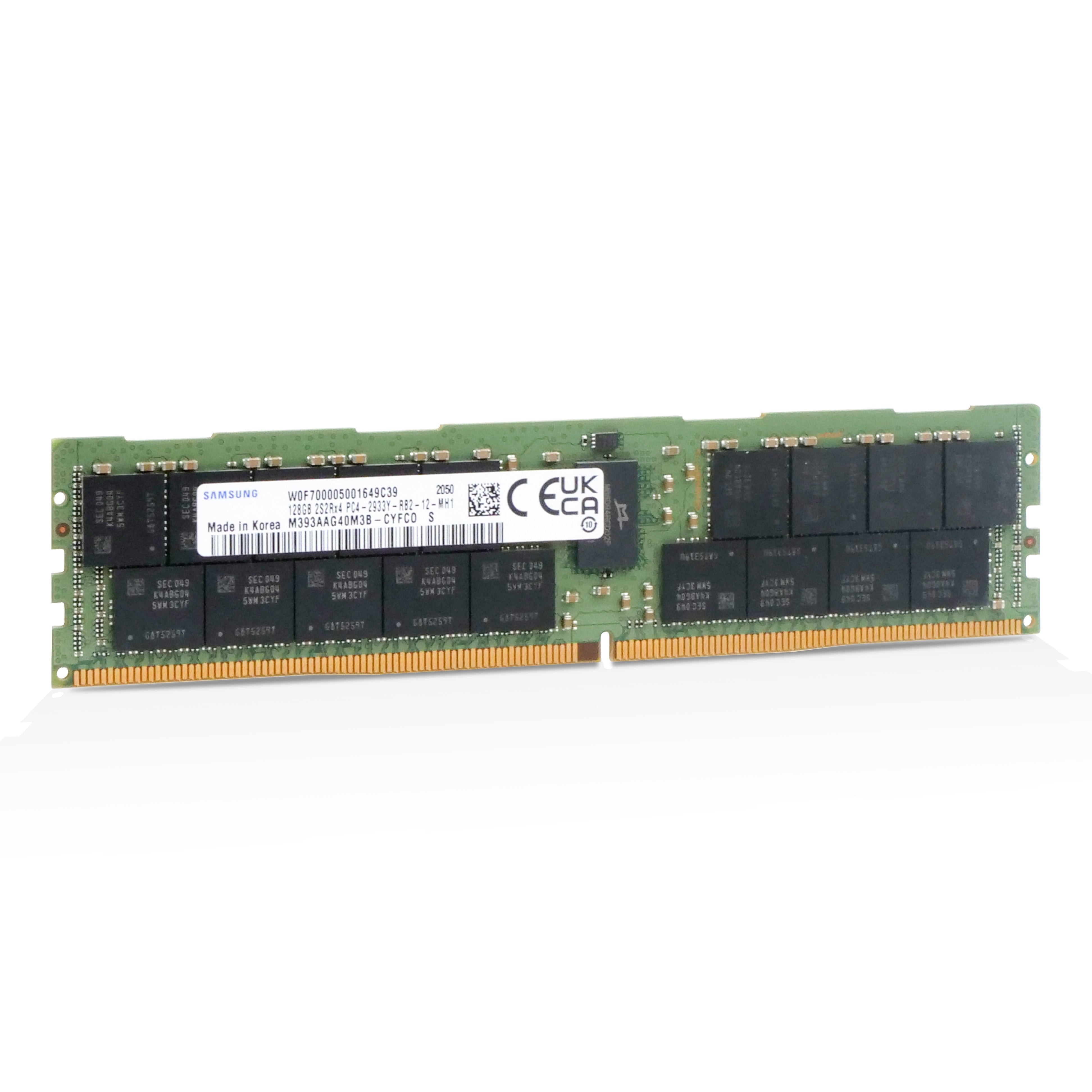 Samsung M393AAG40M3B-CYF 128GB DDR4 2933MHz RDIMM ECC Server RAM (PC4-2933Y-RB2-12-MH1) Seller Refurbished