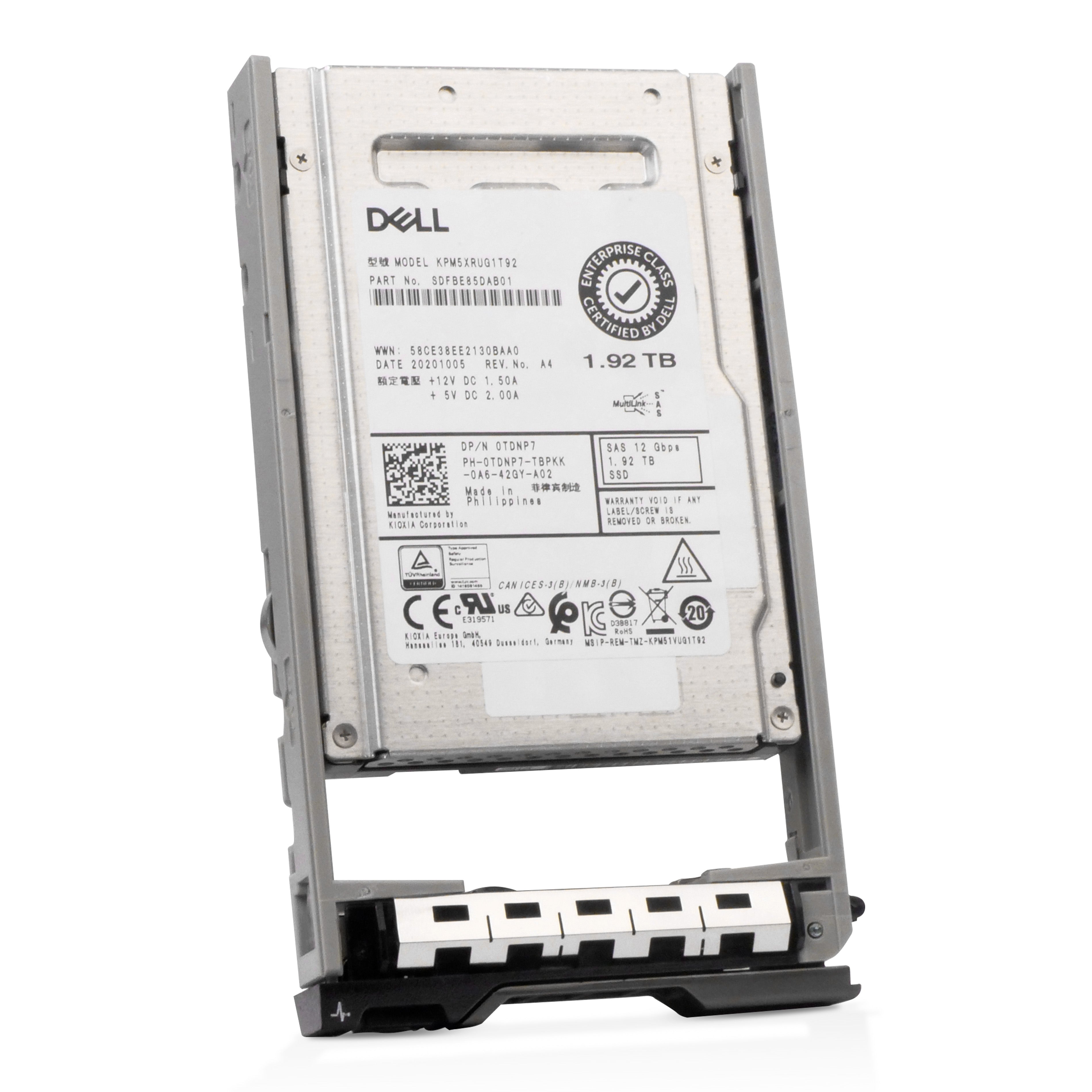 Dell G13 0TDNP7 1.92TB 1 DWPD SAS 12Gb/s Read Intensive 3D TLC 2.5in Solid State Drive