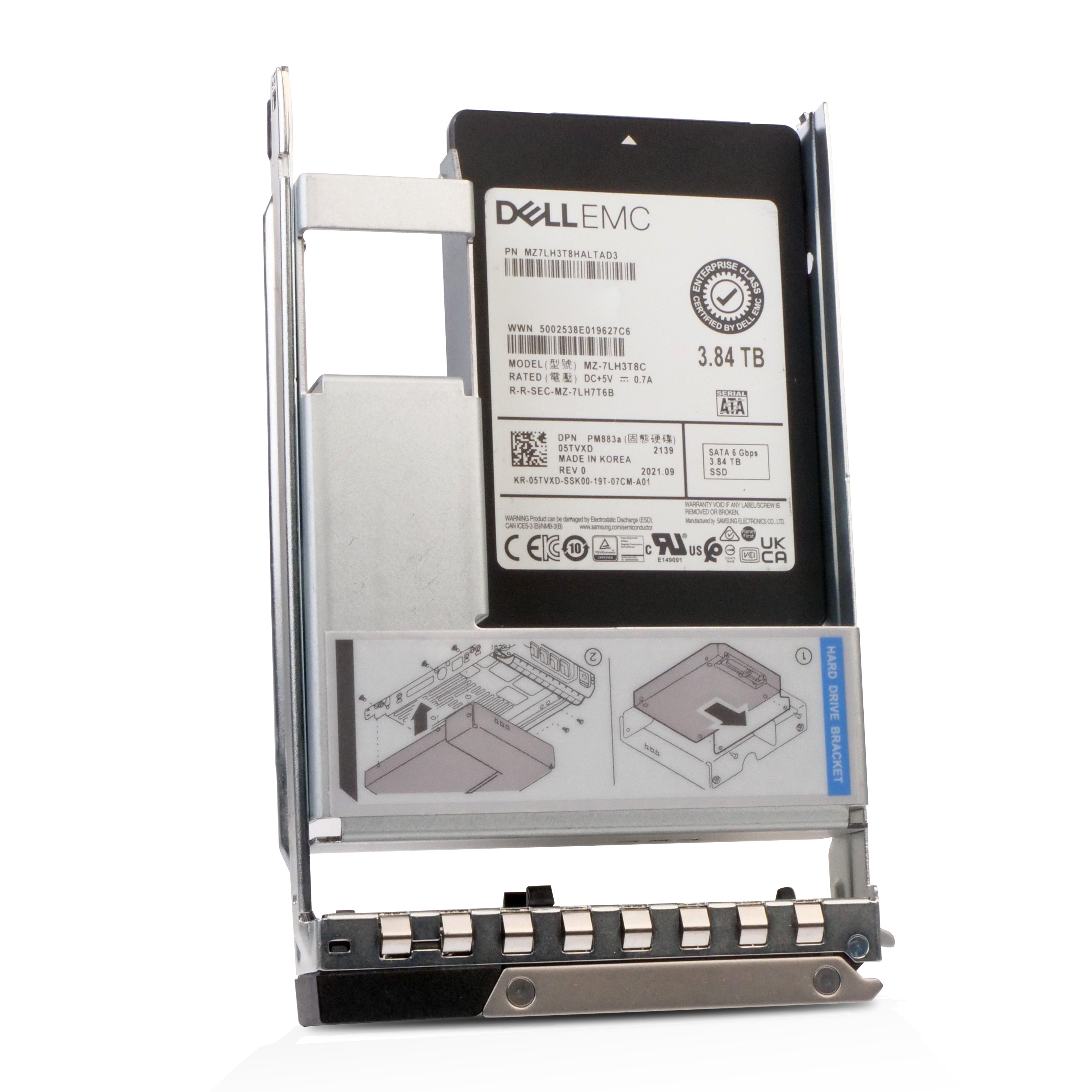 Dell G14 05TVXD 3.84TB 1 DWPD SATA 6Gb/s 3D TLC Hybrid 3.5in Refurbished SSD