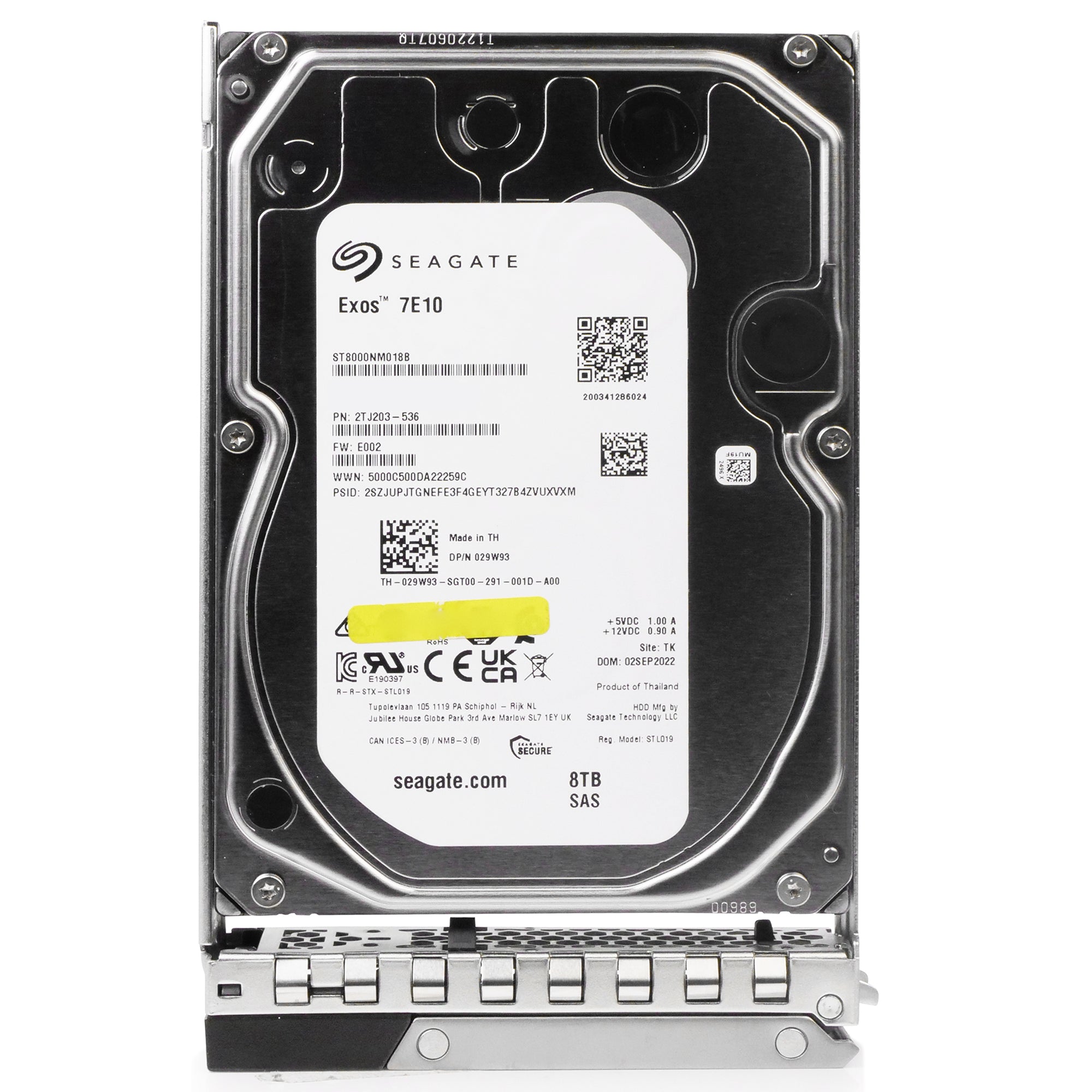 Dell G14 029W93 8TB 7.2K RPM SAS 12Gb/s 512e 256MB 3.5in HDD