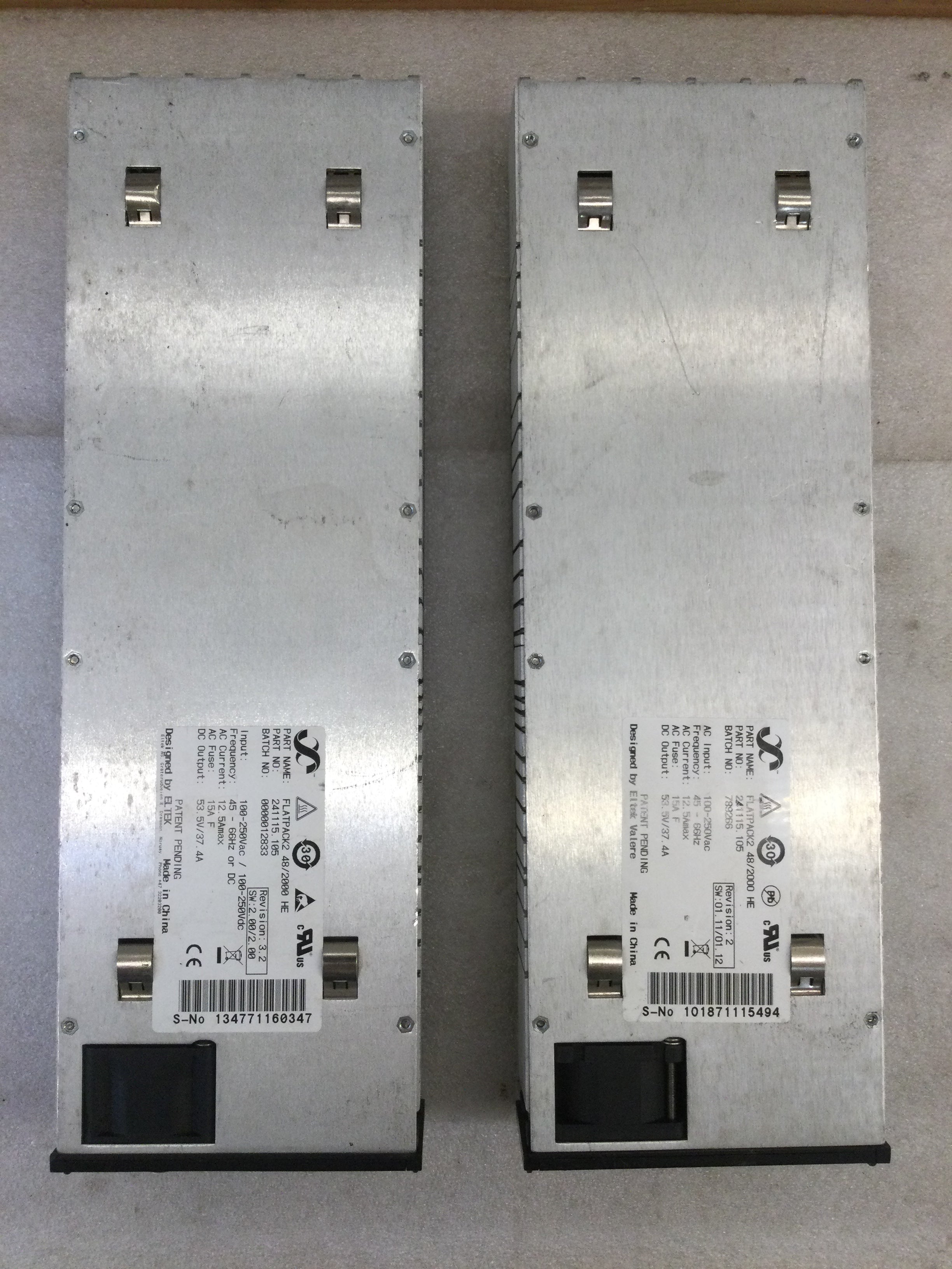 Eltek Valere FLATPACK2 48/2000 100-250VAC 45-66Hz 12.5A Max 53.5V/37.4A DC Output High Efficiency Rectifier - aloinfousa.com