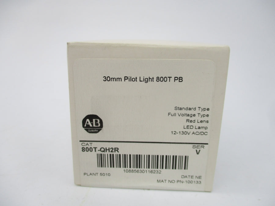 ALLEN BRADLEY 800T-QH2R SER. V 12-130VAC/DC (WH) NSFS