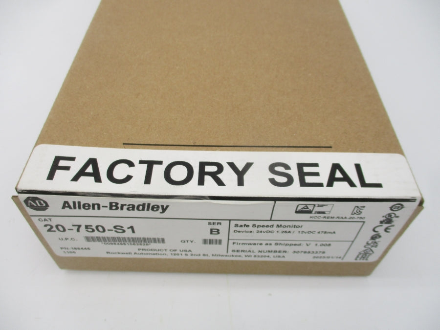 ALLEN BRADLEY 20-750-S1 SER. B F/W 1.008 24VDC 1.25A DATE: 2023 NSFS
