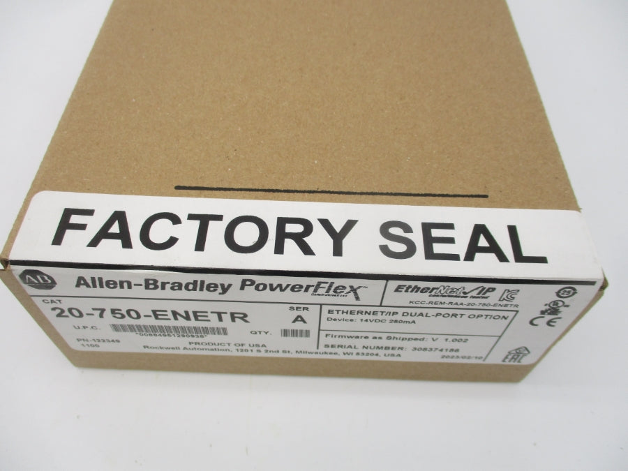 ALLEN BRADLEY 20-750-ENETR SER. A F/W 1.002 14VDC DATE: 2023 NSFS