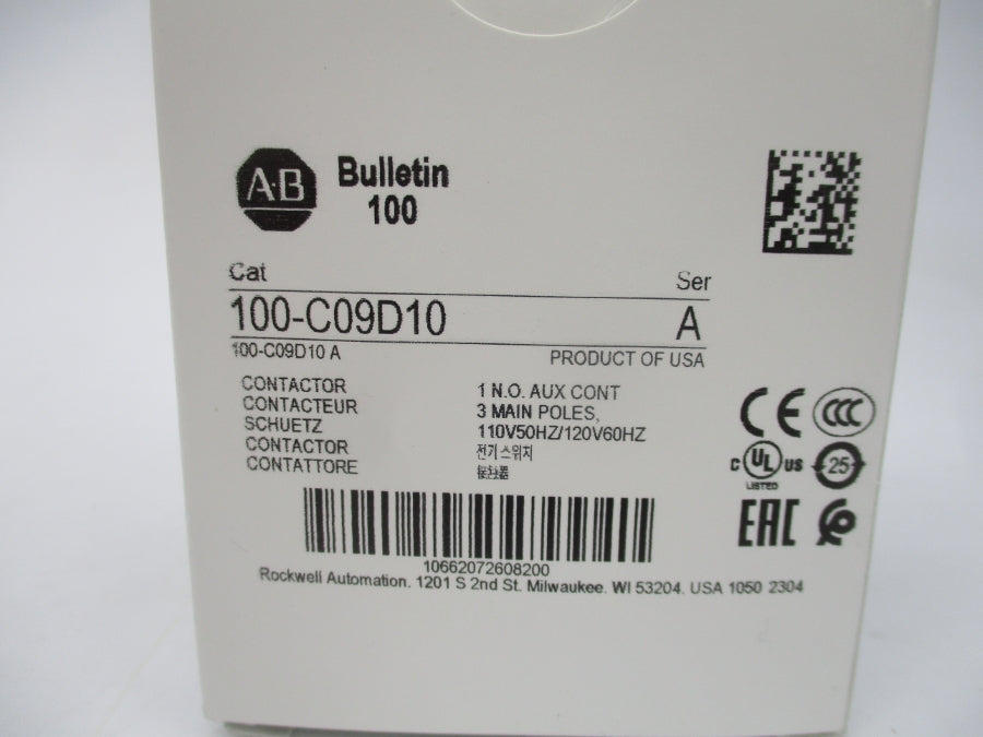 ALLEN BRADLEY 100-C09D10 SER. A 110/120V (WH) NSMP