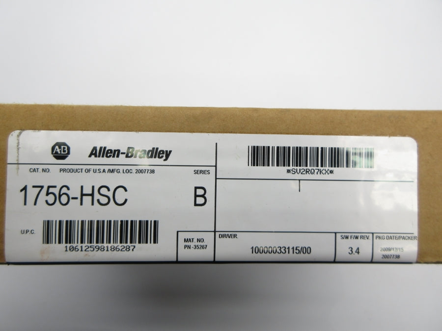 ALLEN BRADLEY 1756-HSC SER. B F/W 3.4 DATE: 2009 NSFS