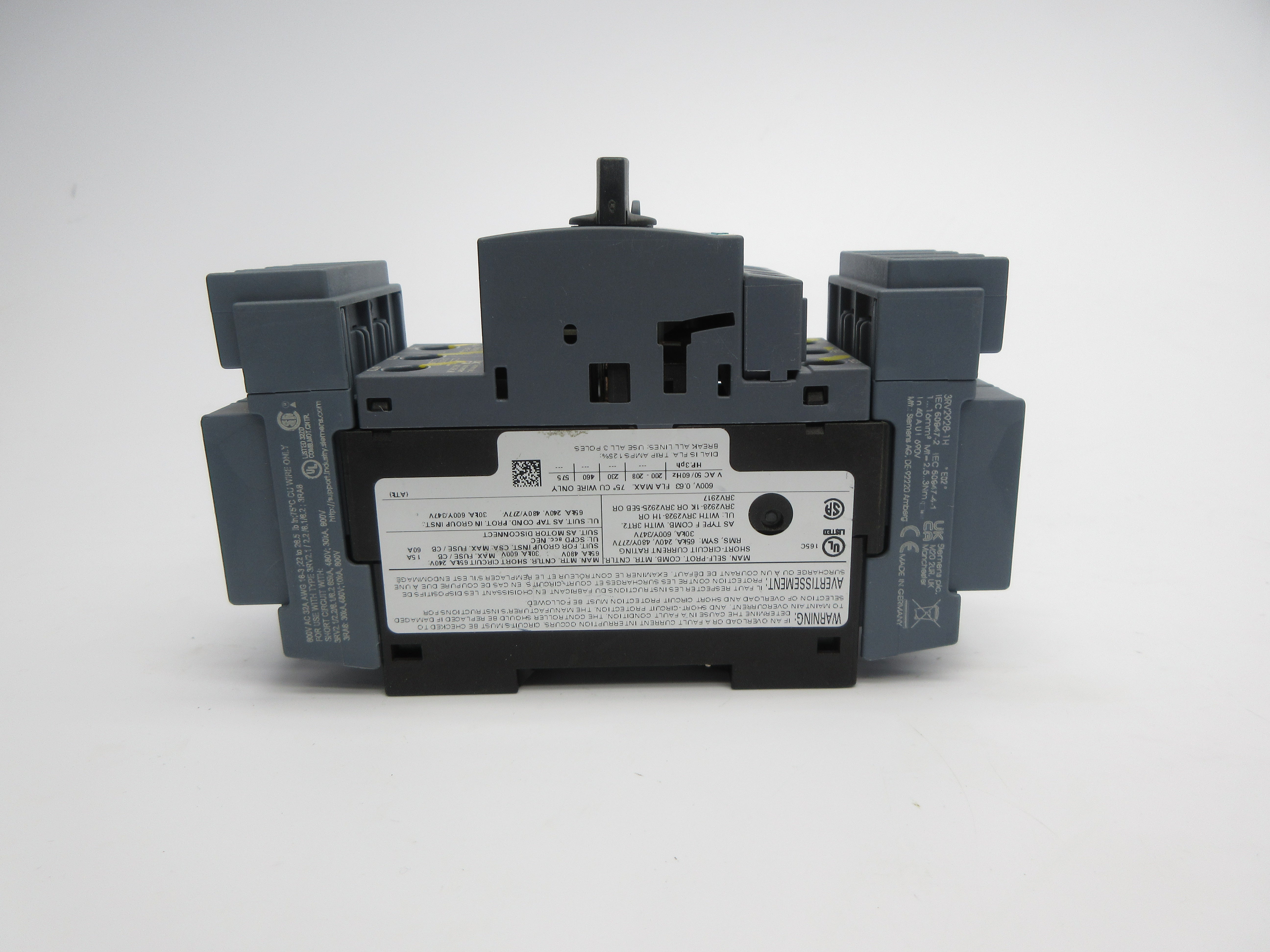 SIEMENS 3RV2021-0GA10 0.45-0.63A (AS PICTURED) NSNP