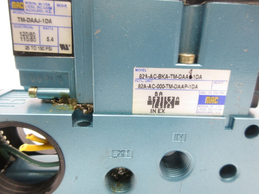 MAC 82A-AC-BKA-TM-DAA-1DA 110/120V 150PSI UNMP