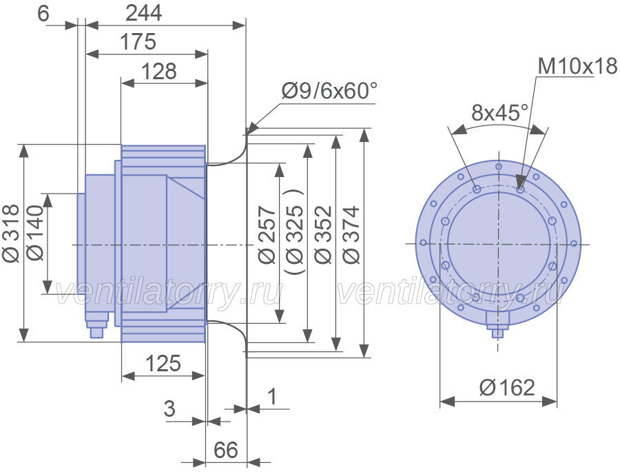 RE31P-4EK.6N.1R ZIEHL-ABEGG centrifugal fan
