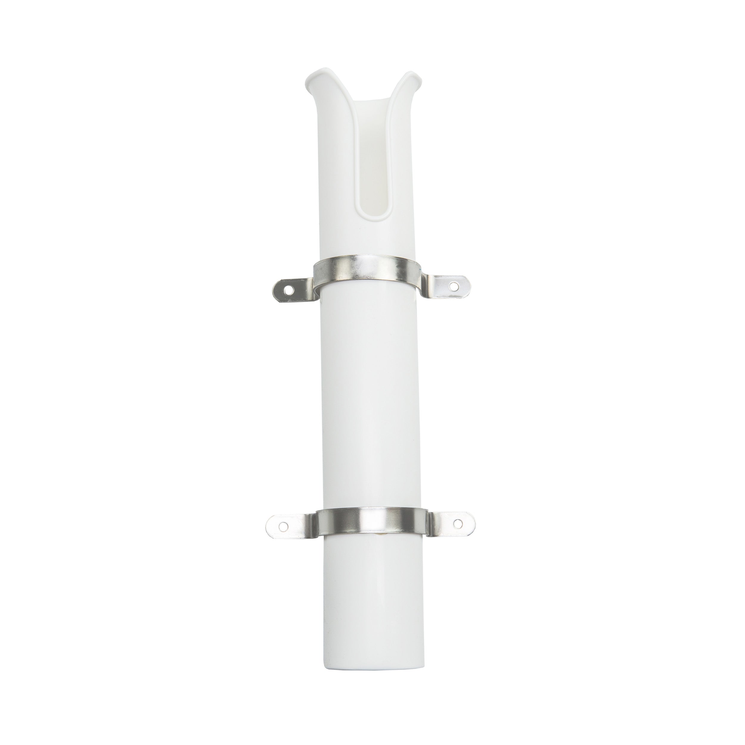 Whitecap S-7002 White Side Mount Rod Holder With Stainless Steel Straps