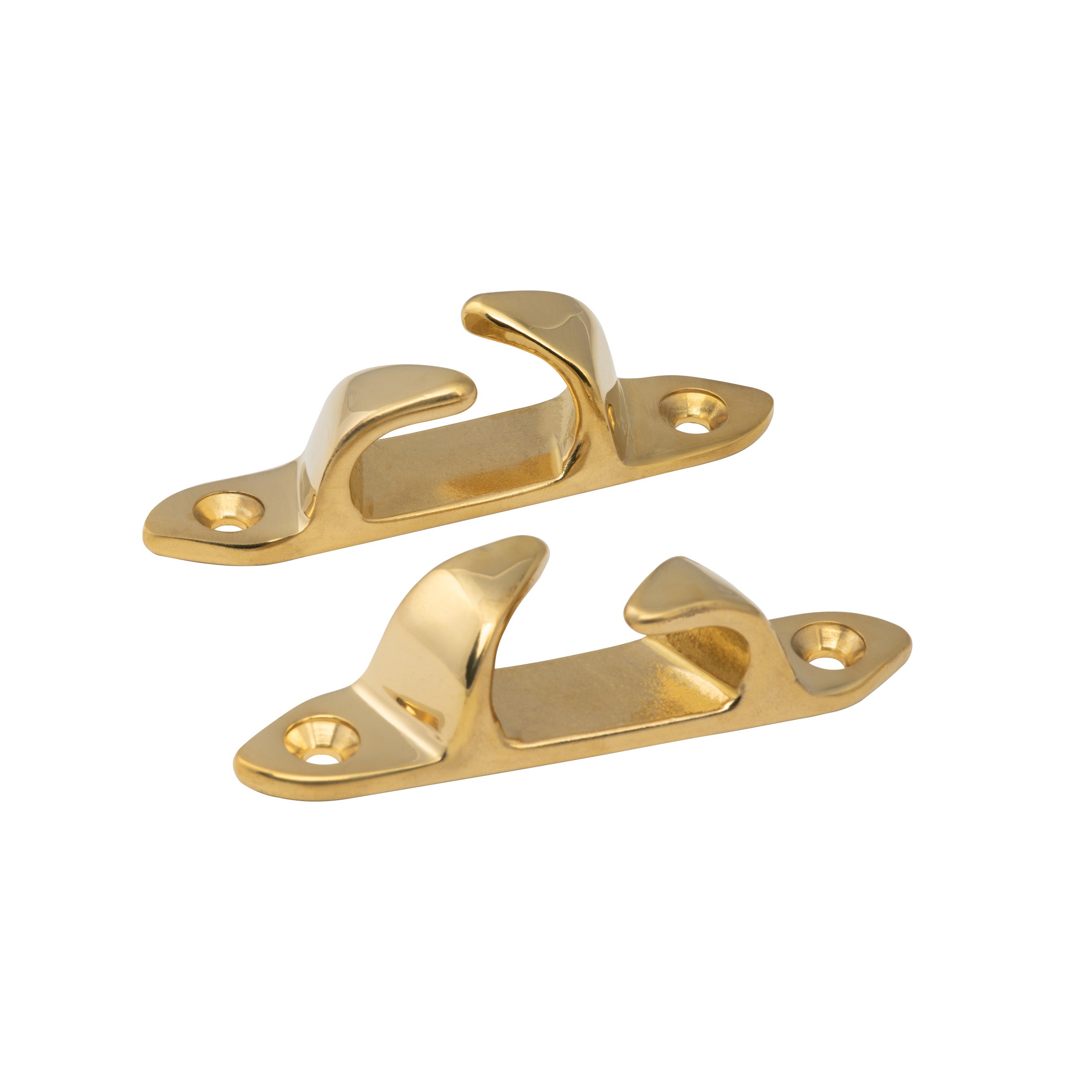 Whitecap S-0982B 5-1/2" Polished Brass Skene Bow Chock Pair