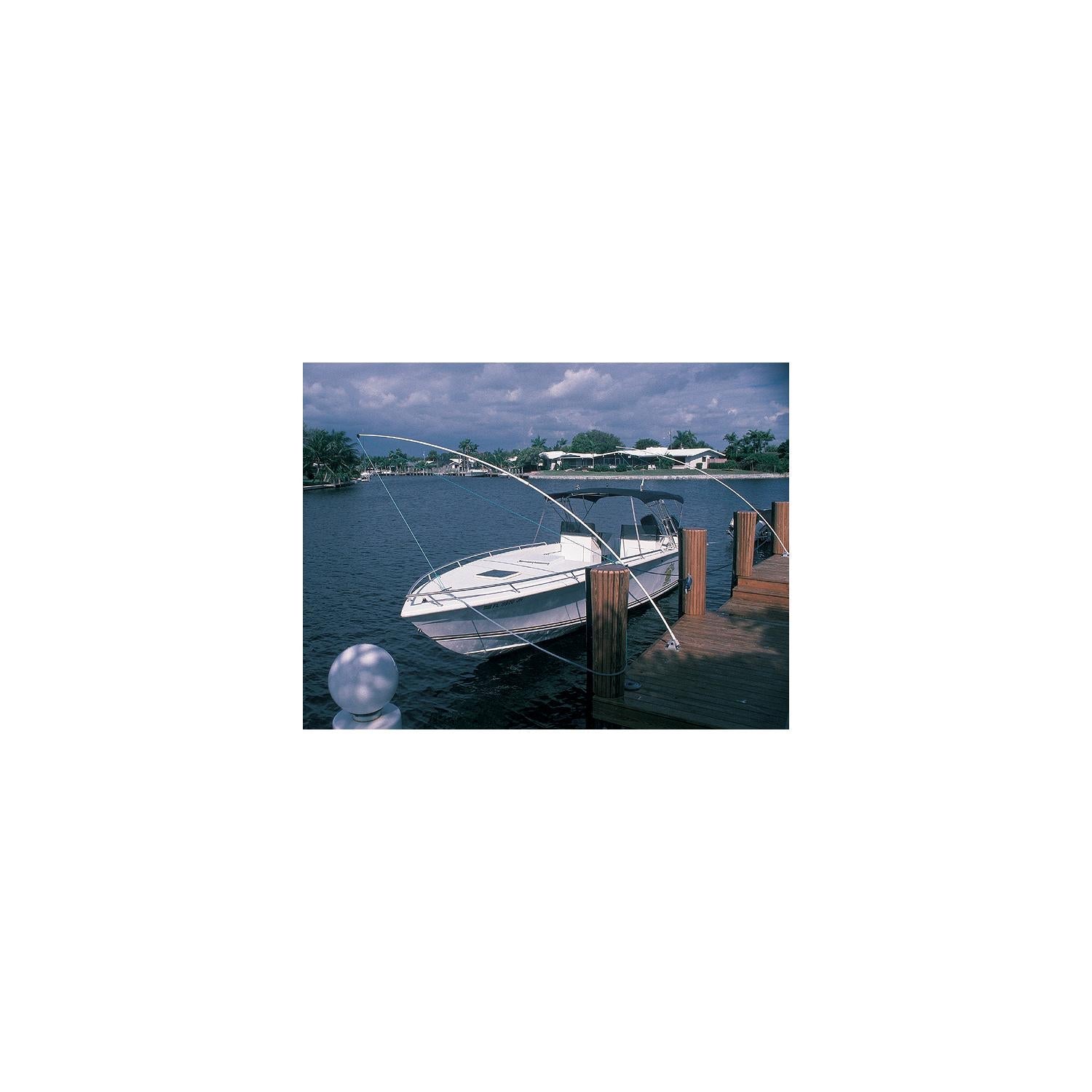 Taylor Made MW.120 Standard Mooring Whips, 1-Pair, Fixed 60 Deg Angle Base, for Boats Up to 18'-23'