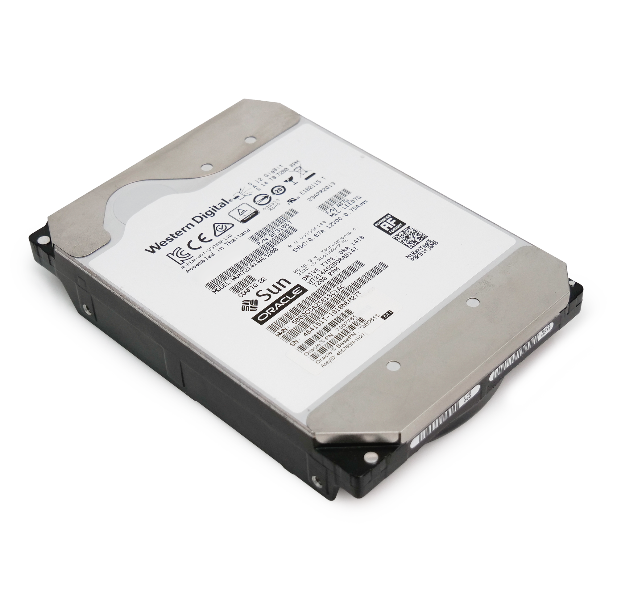 Western Digital Ultrastar DC HC530 WUH721414AL5200 0F31067 14TB 7.2K RPM SAS 12Gb/s 512e 3.5in Hard Drive