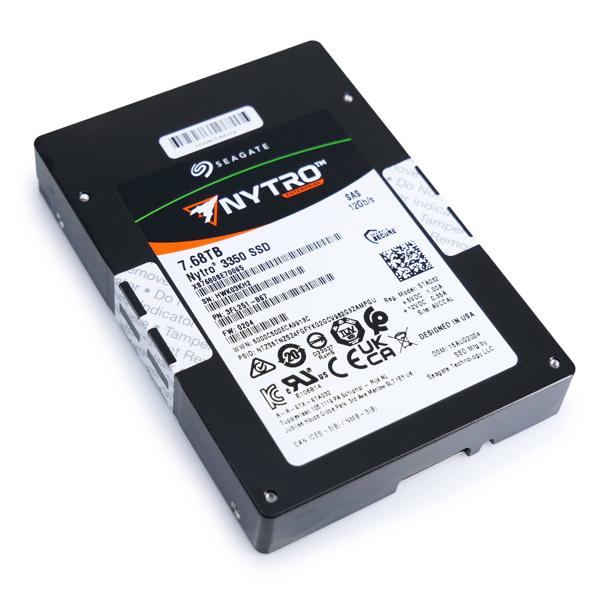 Seagate Nytro XS7680SE70065 7.68TB SAS 12Gb/s 3D eTLC 2.5in Enterprise Solid State Drive - TAA-Compliant