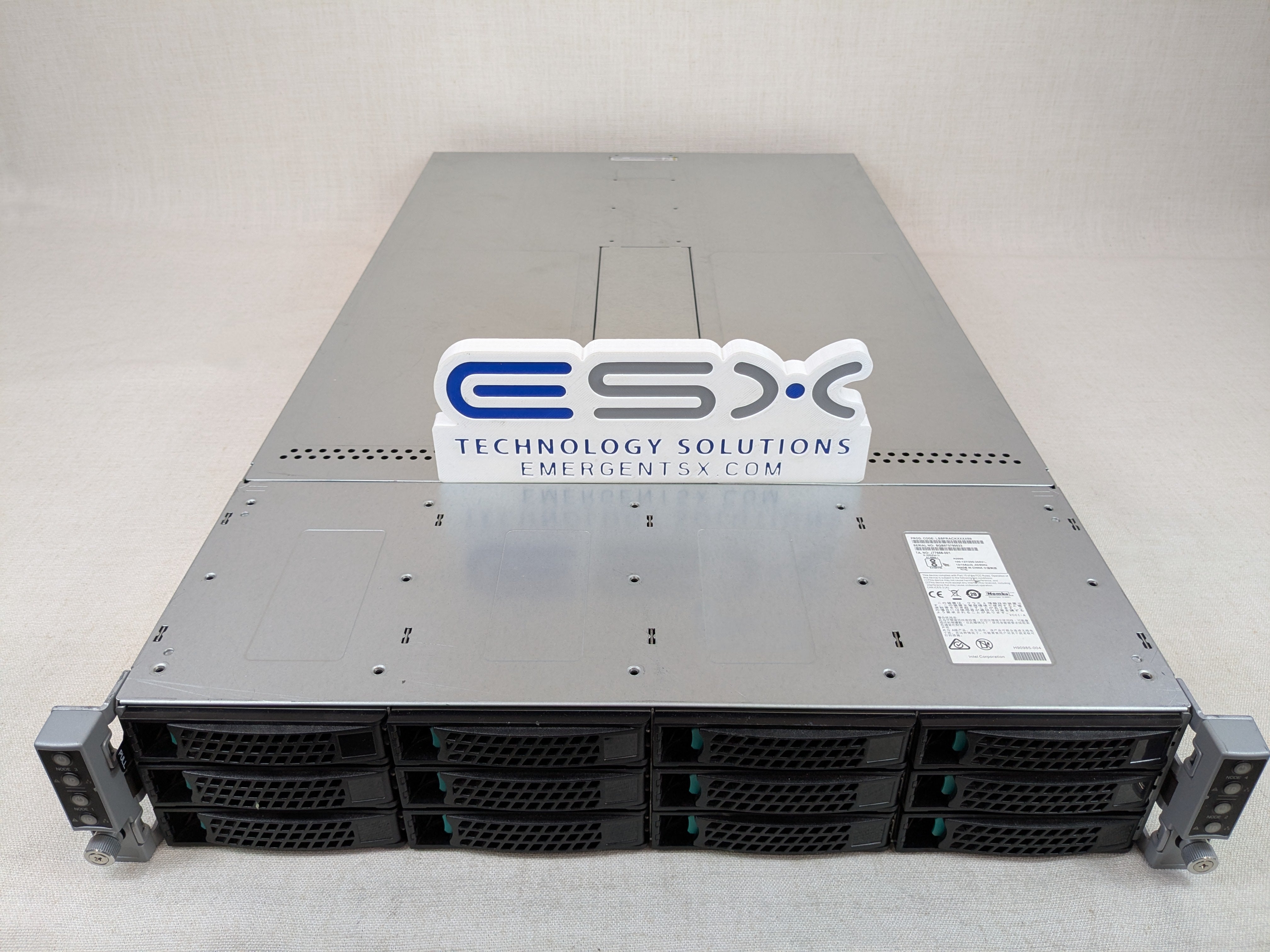 Intel H2000 2U 12x 3.5” 4 Node S2600KP Server 8x 14C E5-2680v4 2.4GHz, 1TB RAM