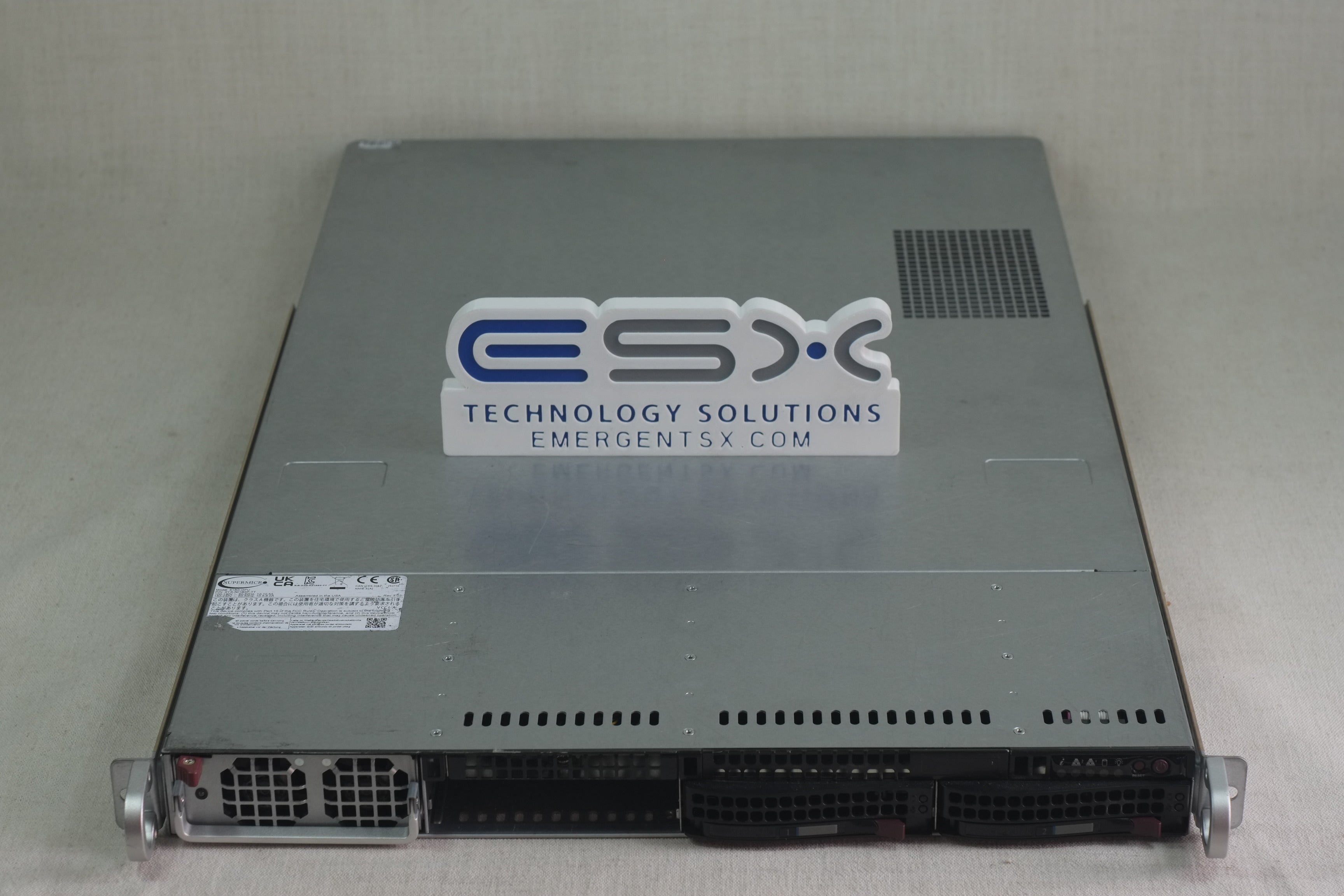 Supermicro 5019GP-TT 1U 2x GPU AI Rack Server X11SPG-TF, 1x Heatsink, 1400W PSU