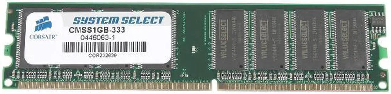 Corsair 1GB DDR 333 (PC 2700)  Unbuffered 184-Pin System Specific Memory Model CMSS1GB-333