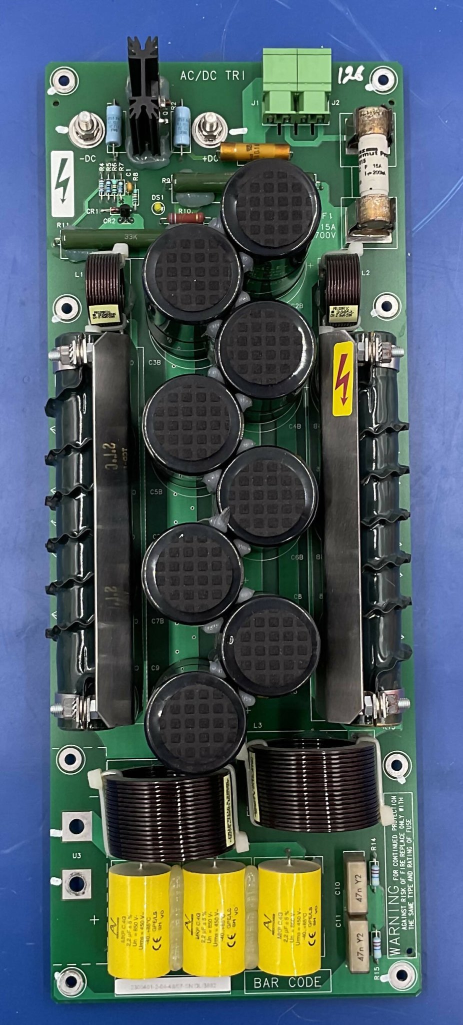 GE 2300401-2 - AC/DC TRI Board X-Ray Power PCB Front View | Alo Tech Solutions