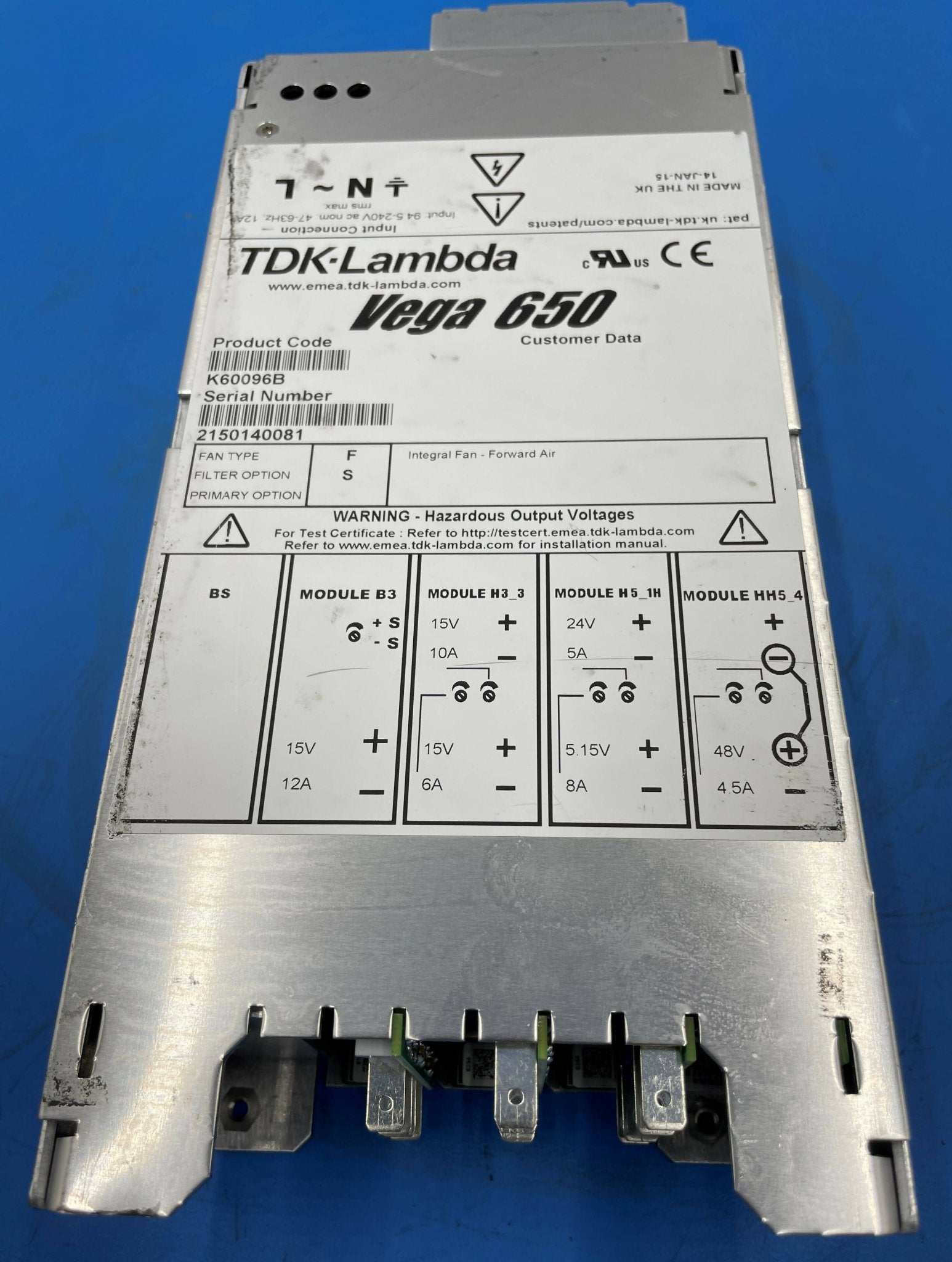 AC/DC VEGA650 POWER SUPPLY (K60096B/7755114/07755114 SIEMENS