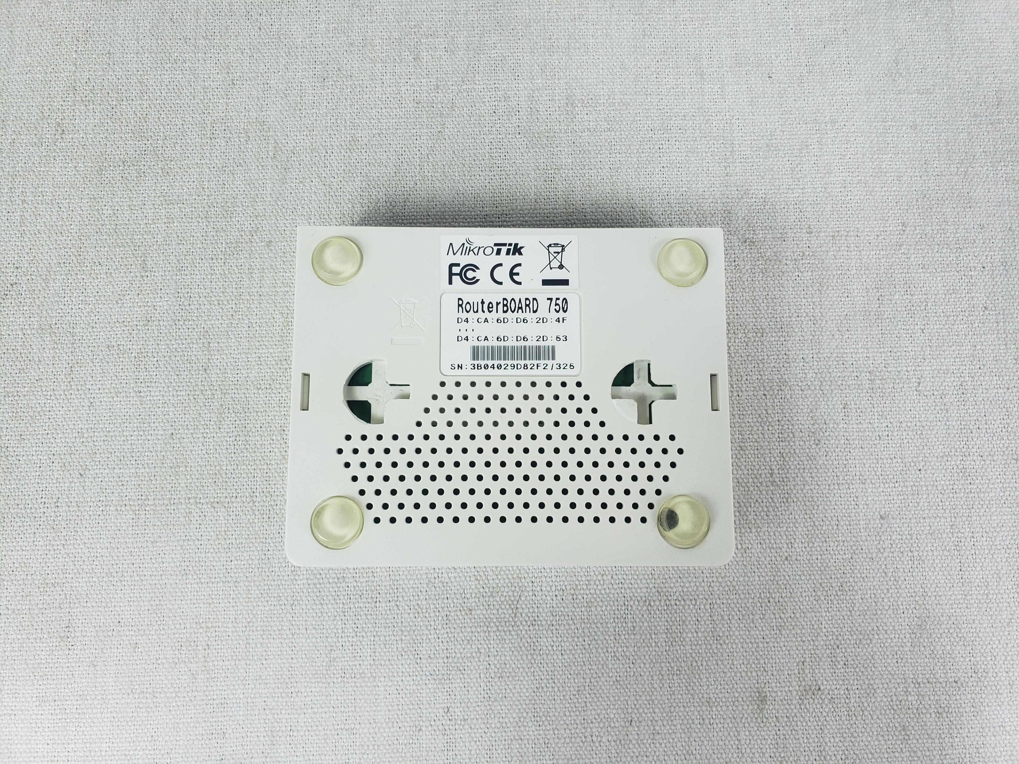 Mikrotik RB750 5-Port 10/100 Ethernet Managed Router | Includes power adapter