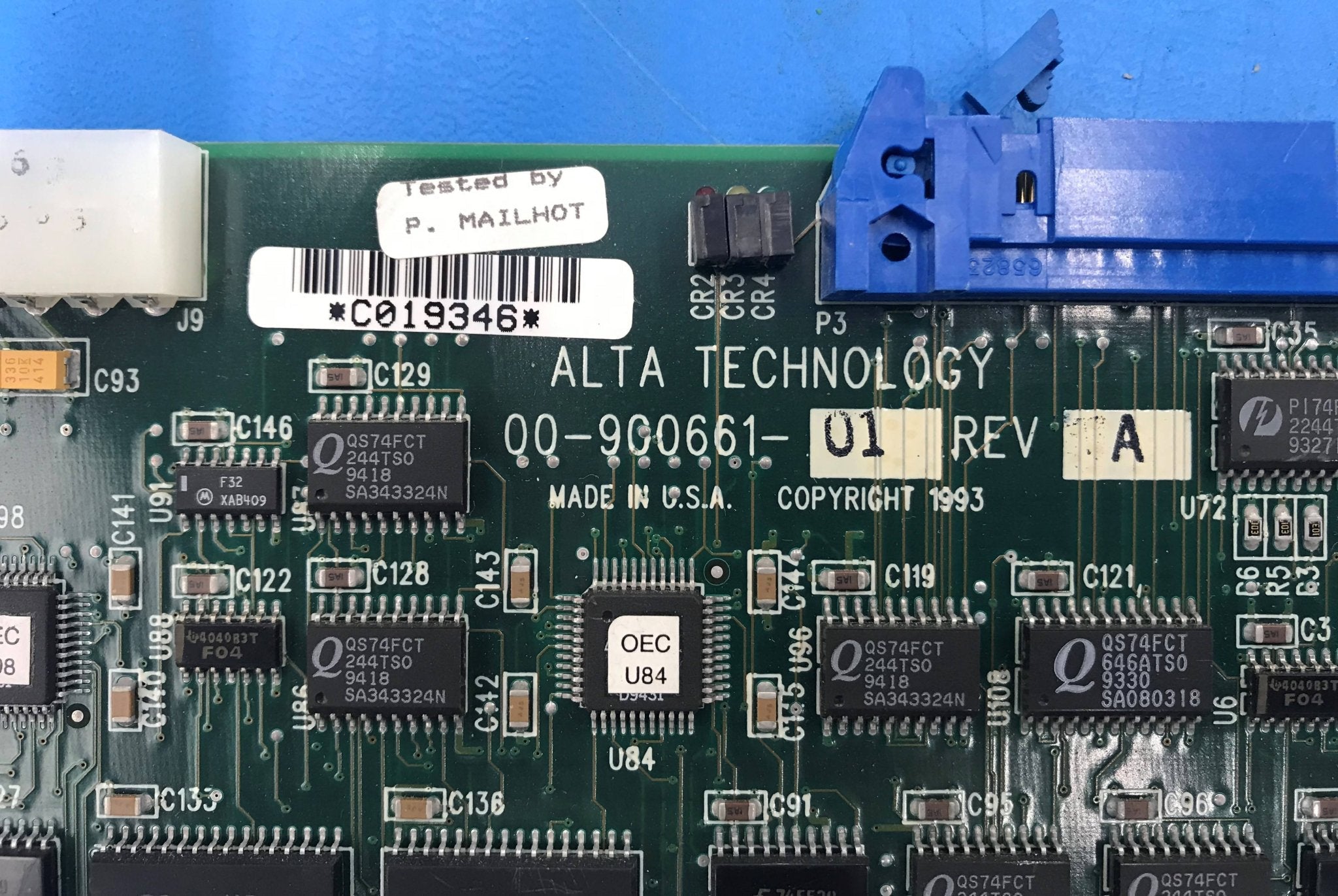 OEC 00-900661-01 - ALTA IP SCSI Disk Controller PCB Side View | Alo Tech Solutions