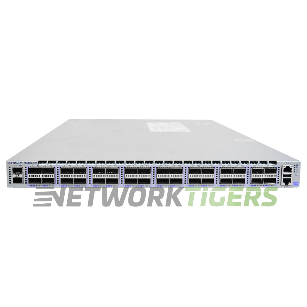 NEW Arista DCS-7060CX-32S-F HPE JH576A 32x 100GB QSFP 2x 10GB SFP+ F-B Switch