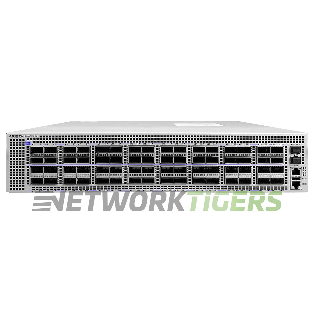 NEW Arista DCS-7260CX3-64-F 64x 100GB QSFP28 2x 10GB SFP+ F-B Airflow Switch