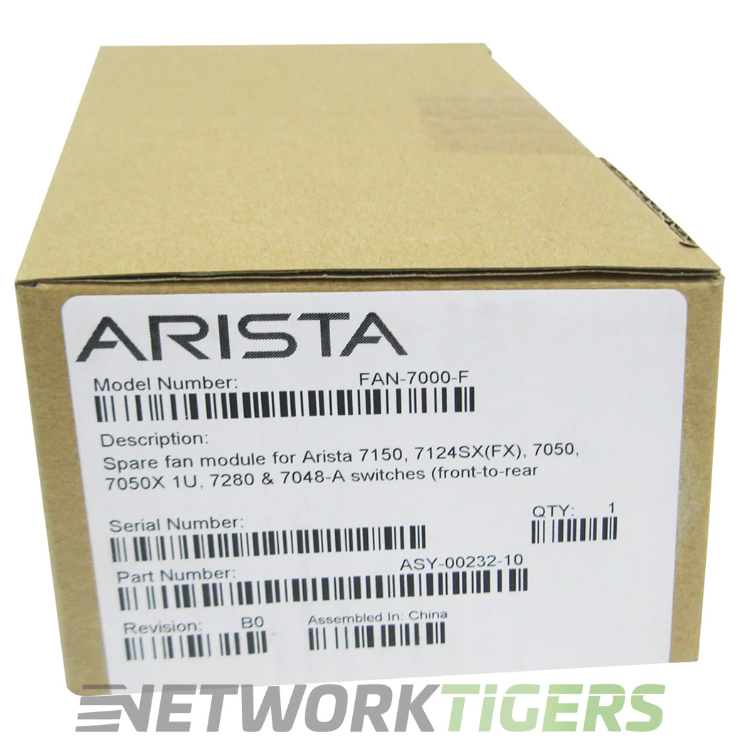 NEW Arista FAN-7000-F 7020R Series Front-to-Back Airflow (Red) Switch Fan Module