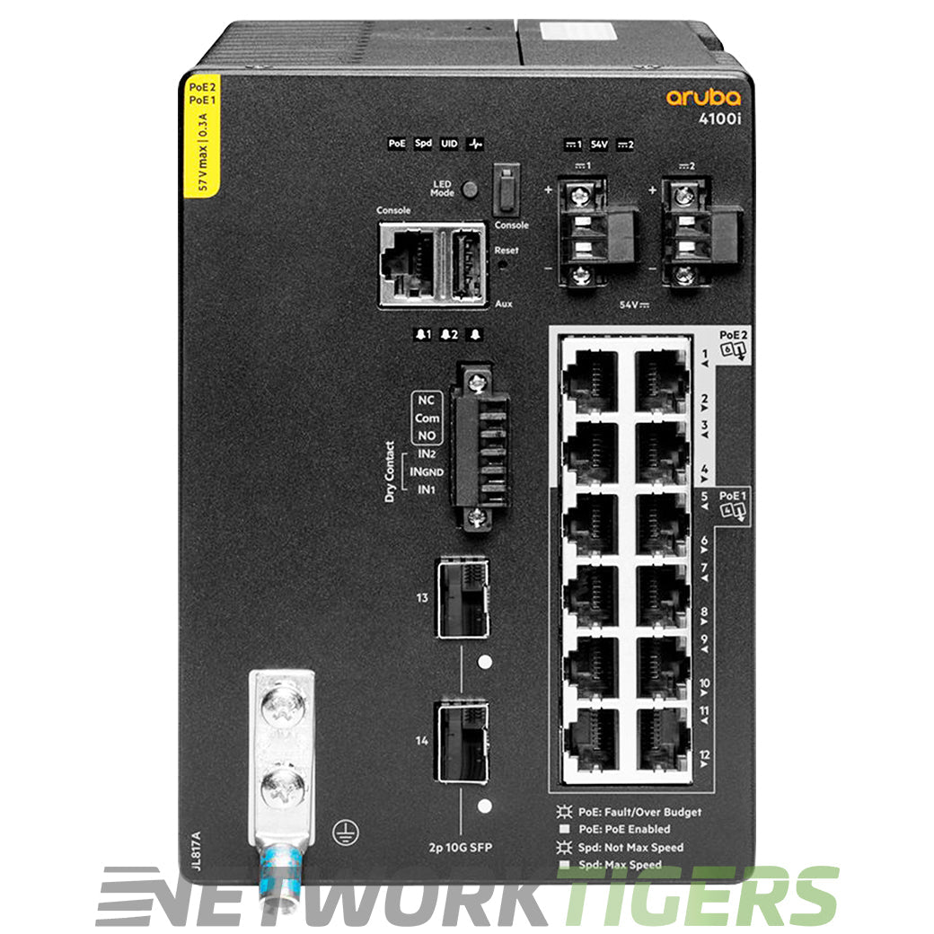 HPE Aruba JL817A CX 4100i Series 12x 1GB PoE RJ45 2x 10GB SFP+ Switch