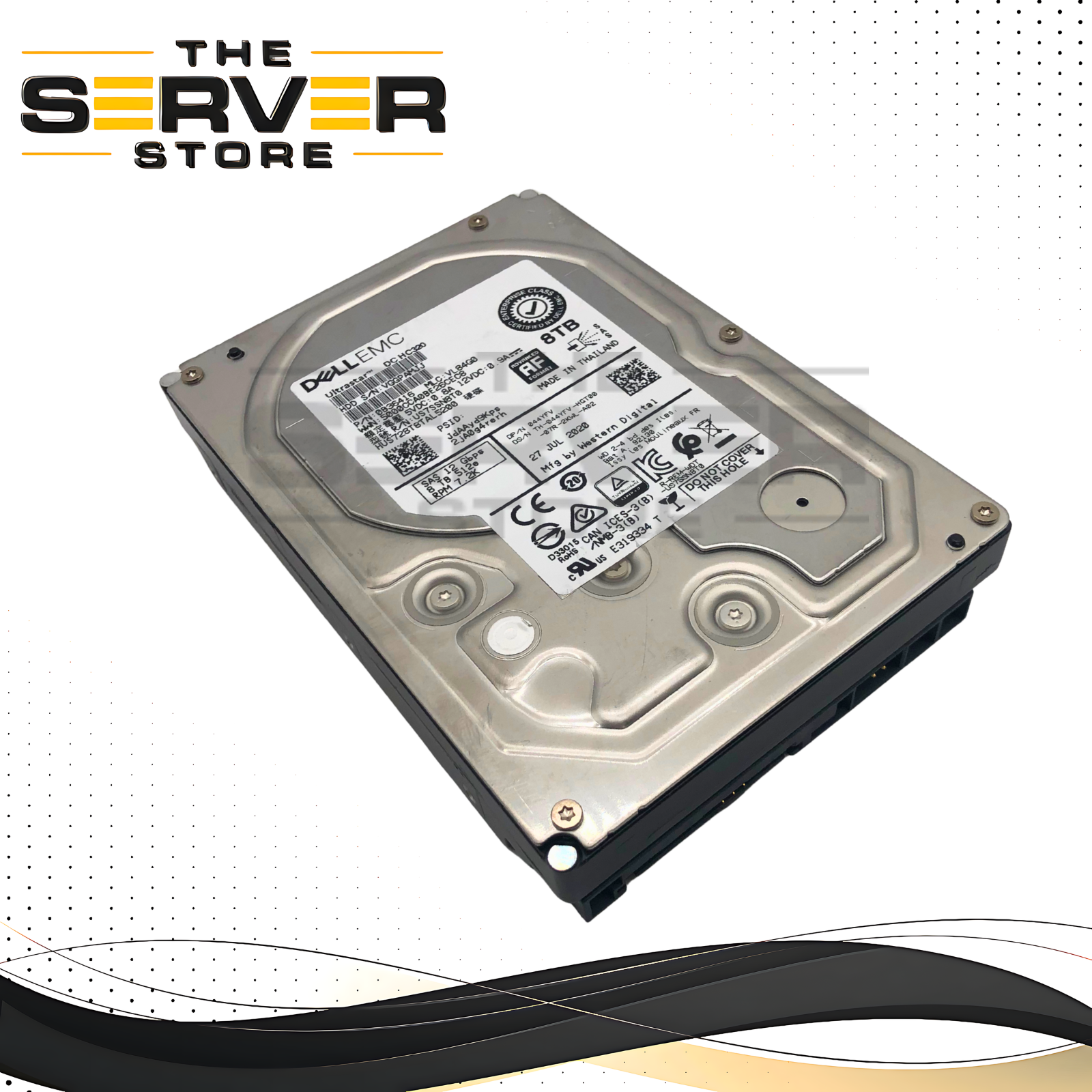 Dell WD Ultrastar DC H320 8TB 7.2K 12Gb/s SAS 3.5" 512e AF HDD 044YFV 44YFV