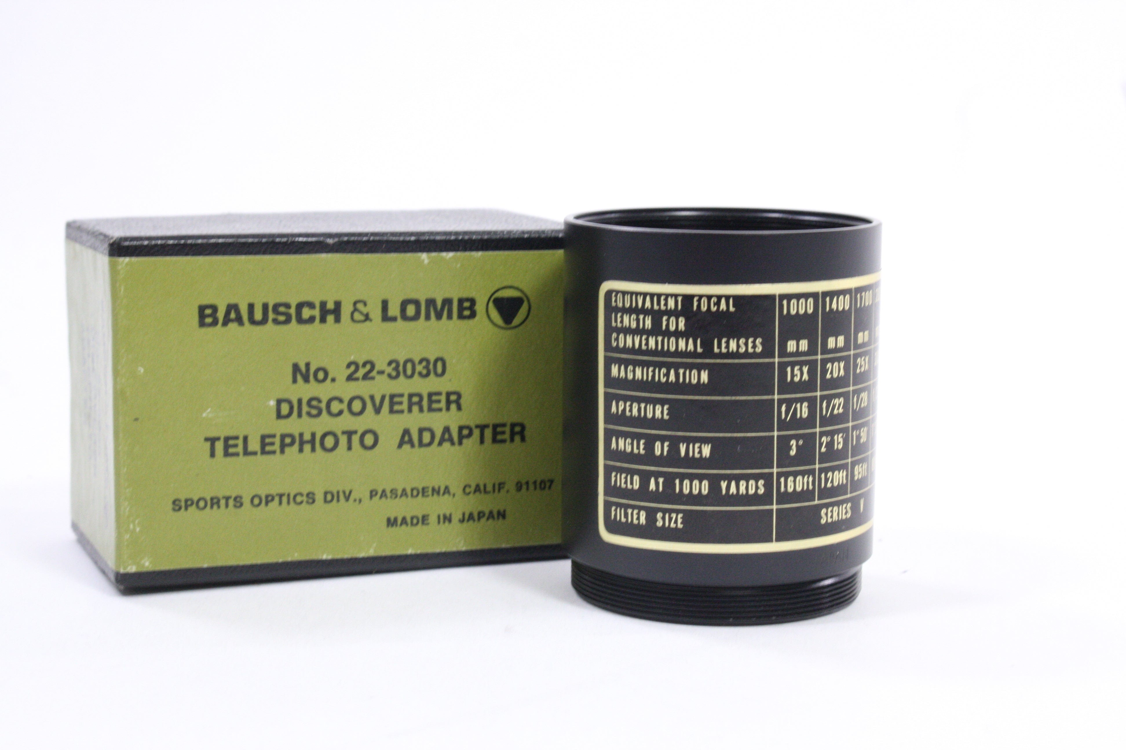 Bausch and Lomb Discoverer Telephoto Adapter No. 22-3030 for T Mount