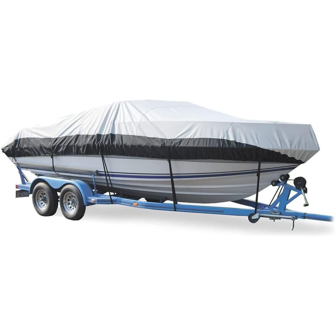 Taylor Made 70901 BoatGuard Eclipse Two-Tone Boat Cover, Heavy Duty Polyester, Includes Storage Bag, Tie-Downs, Support Pole