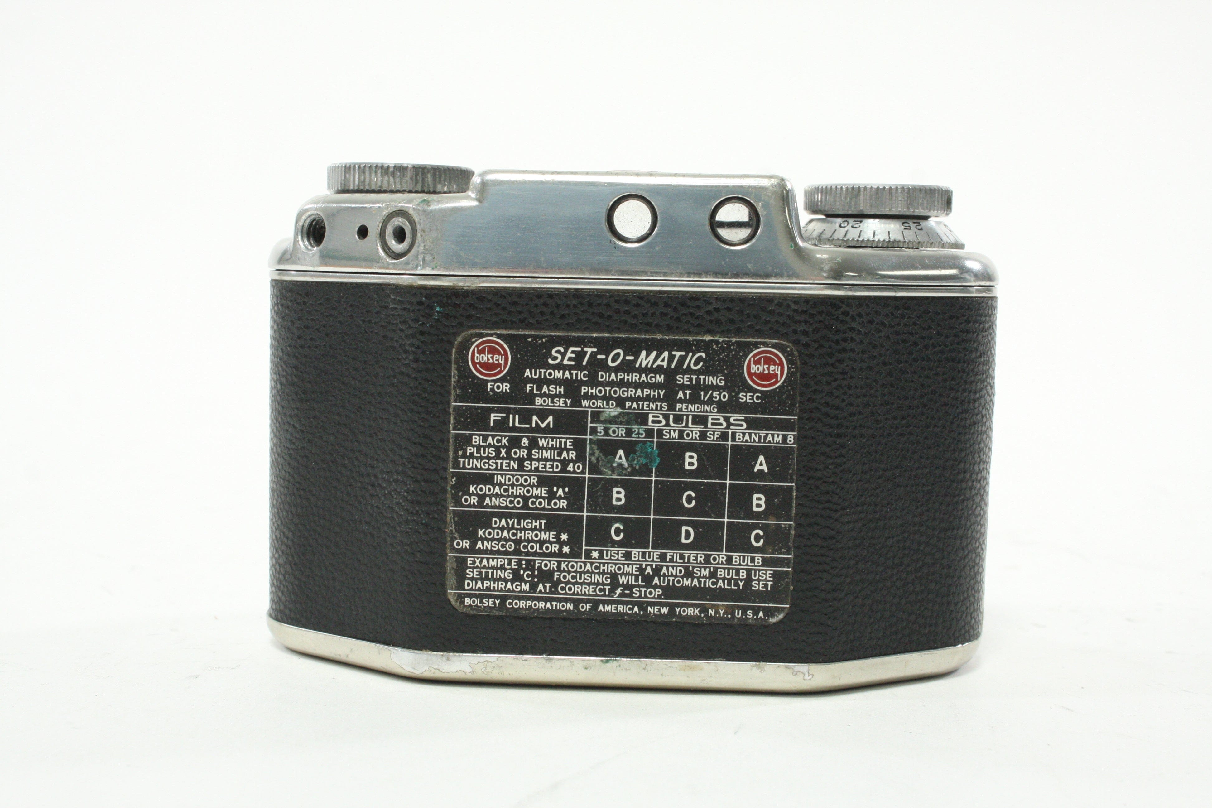 Bolsey B22 Set-O-Matic Vintage 35mm with Case AS-IS