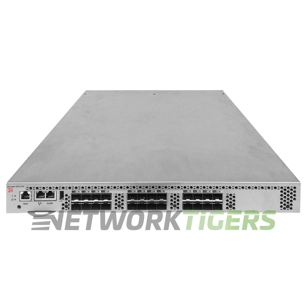 Brocade BR-VDX6720-16-R 24x 10GB SFP+ (16x Active) Back-to-Front Airflow Switch
