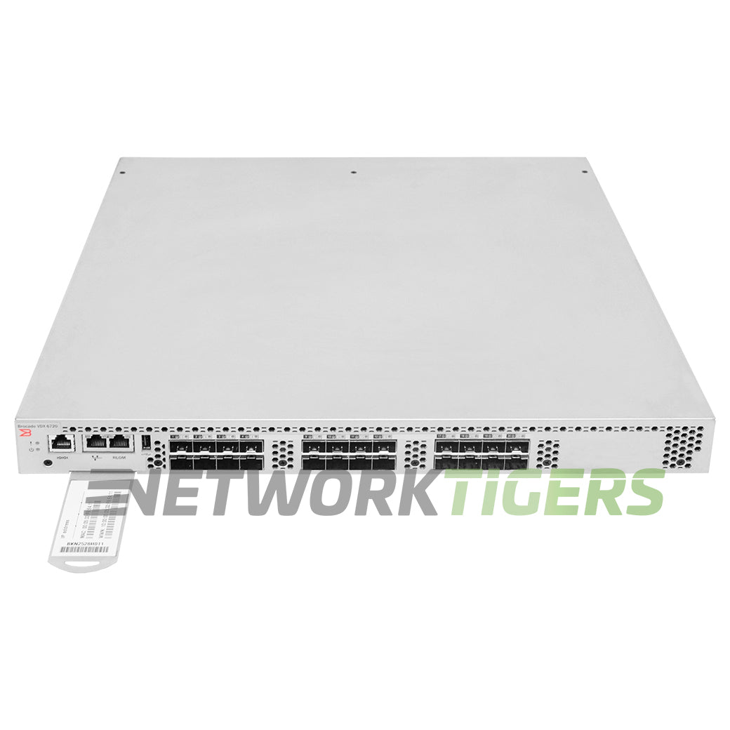 NEW Brocade BR-VDX6730-16-R 24x 10GB SFP+ (16x Active) Back-to-Front Air Switch