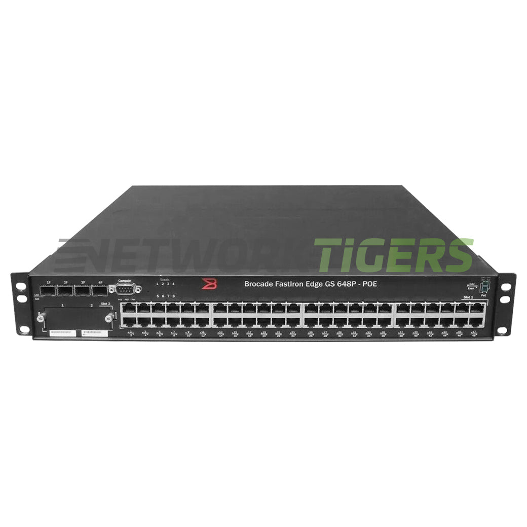 Brocade FGS648P-POE FastIron GS 48x 1GB PoE RJ45 4x 1GB SFP Switch