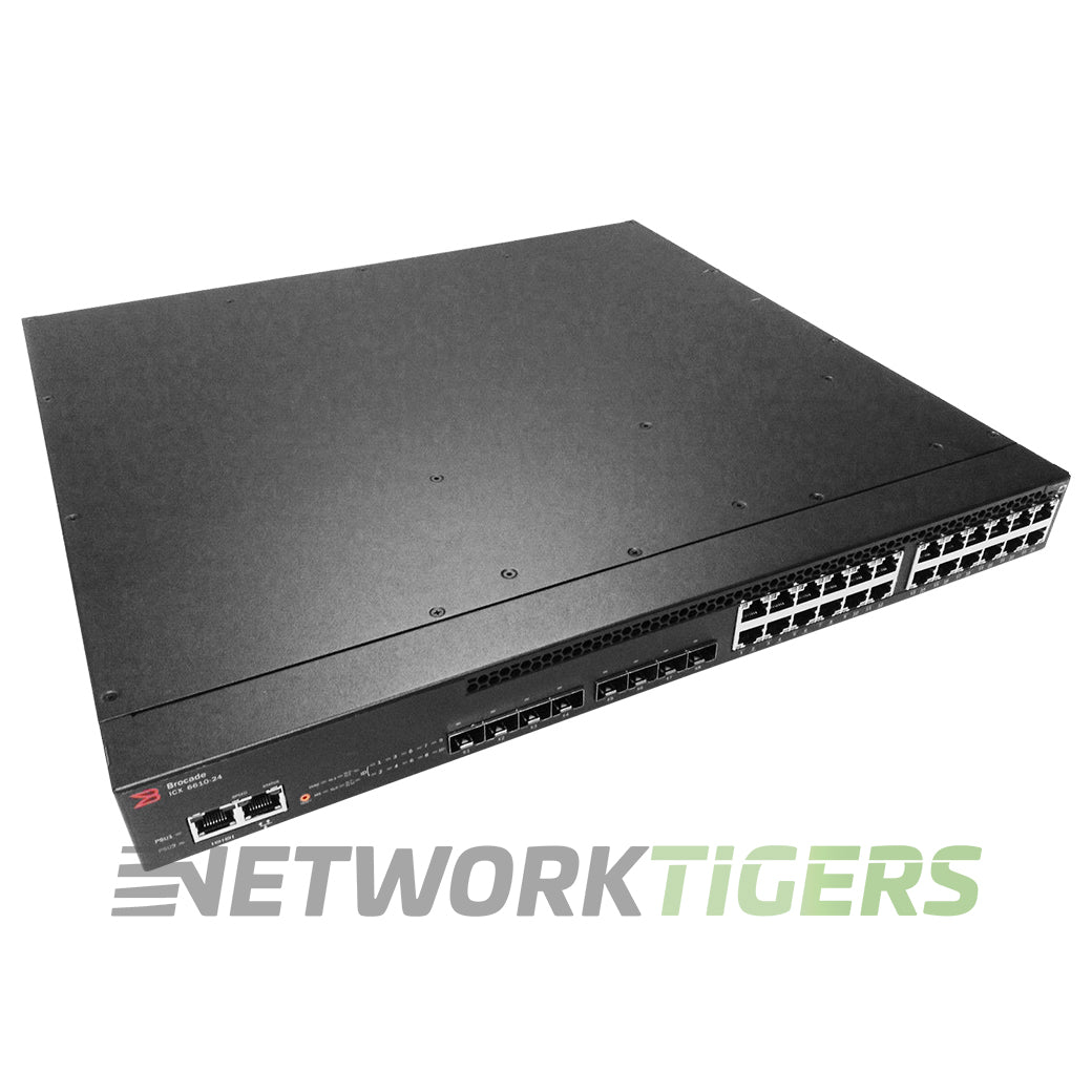 NEW Brocade ICX6610-24-I 24x 1GB RJ45 8x 1GB SFP 4x 40GB QSFP+ B-F Air Switch
