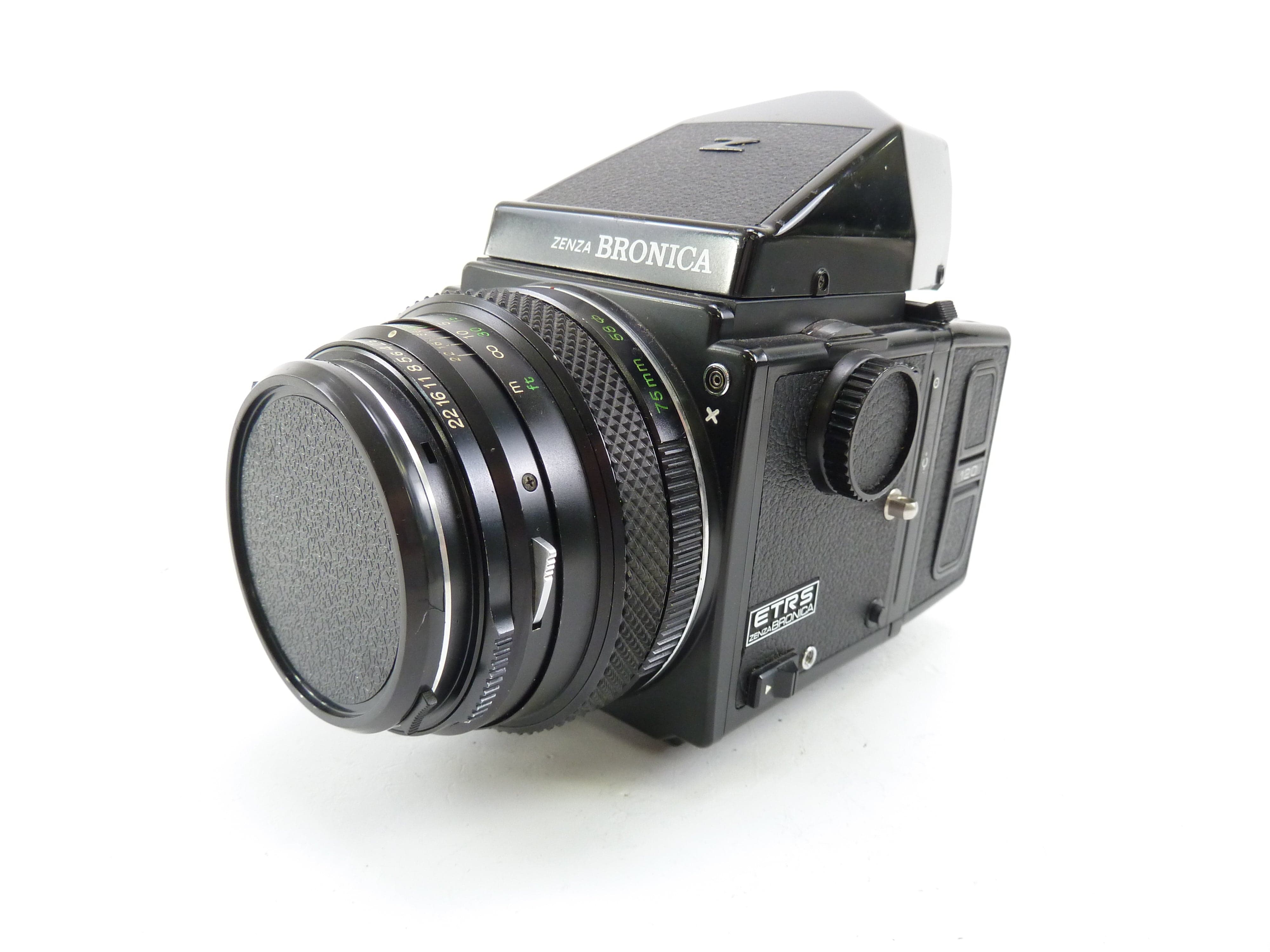Bronica ETRS Complete Kit with 120 Film Back and 75MM F2.8 Lens  (no dark slide)