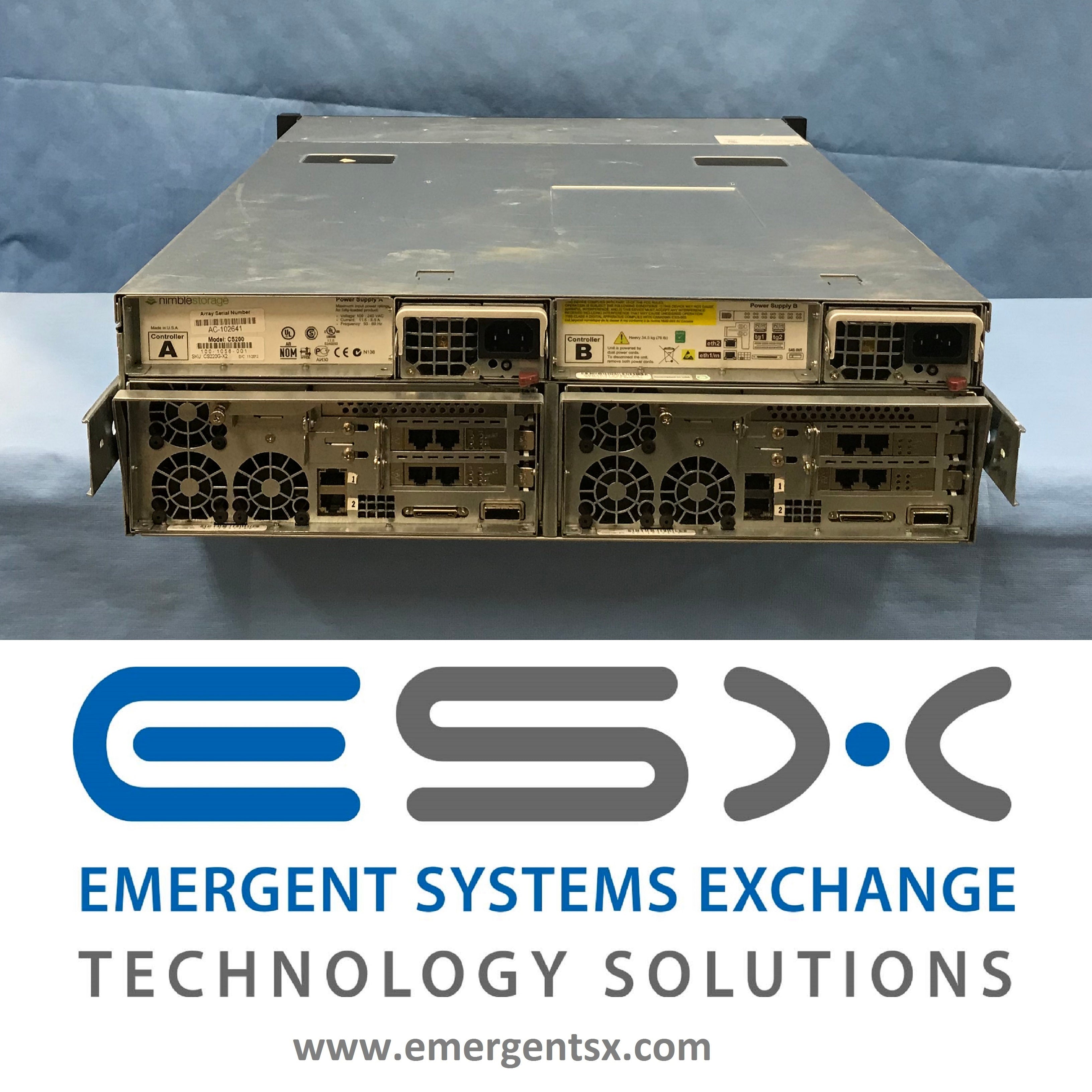 Nimble Storage CS220-X2 - 12TB x 1TB, 4 x 160GB SSD, 1GbE - WE BUY NIMBLE!