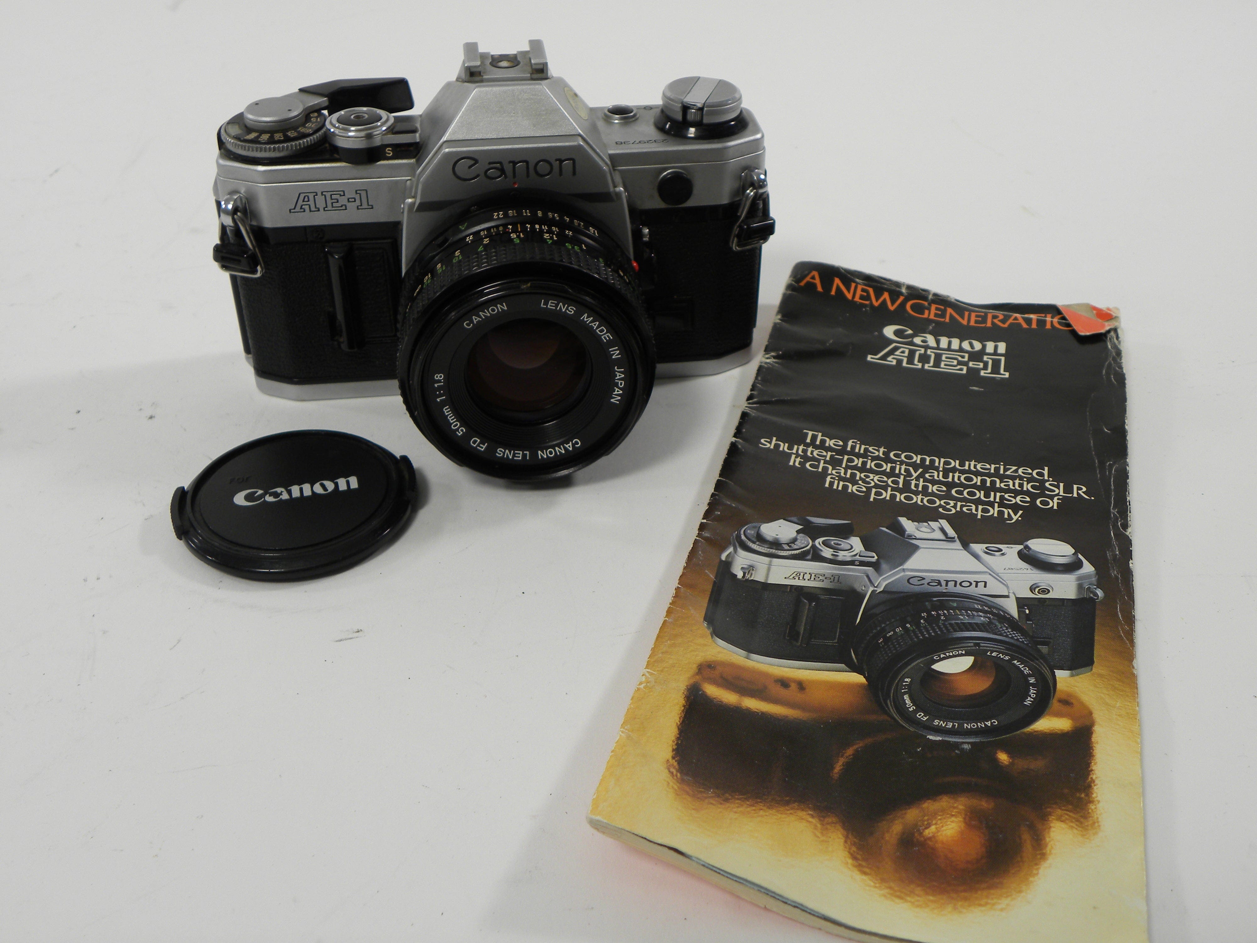 Canon AE-1 35mm SLR Camera w/FD 50mm f1.8