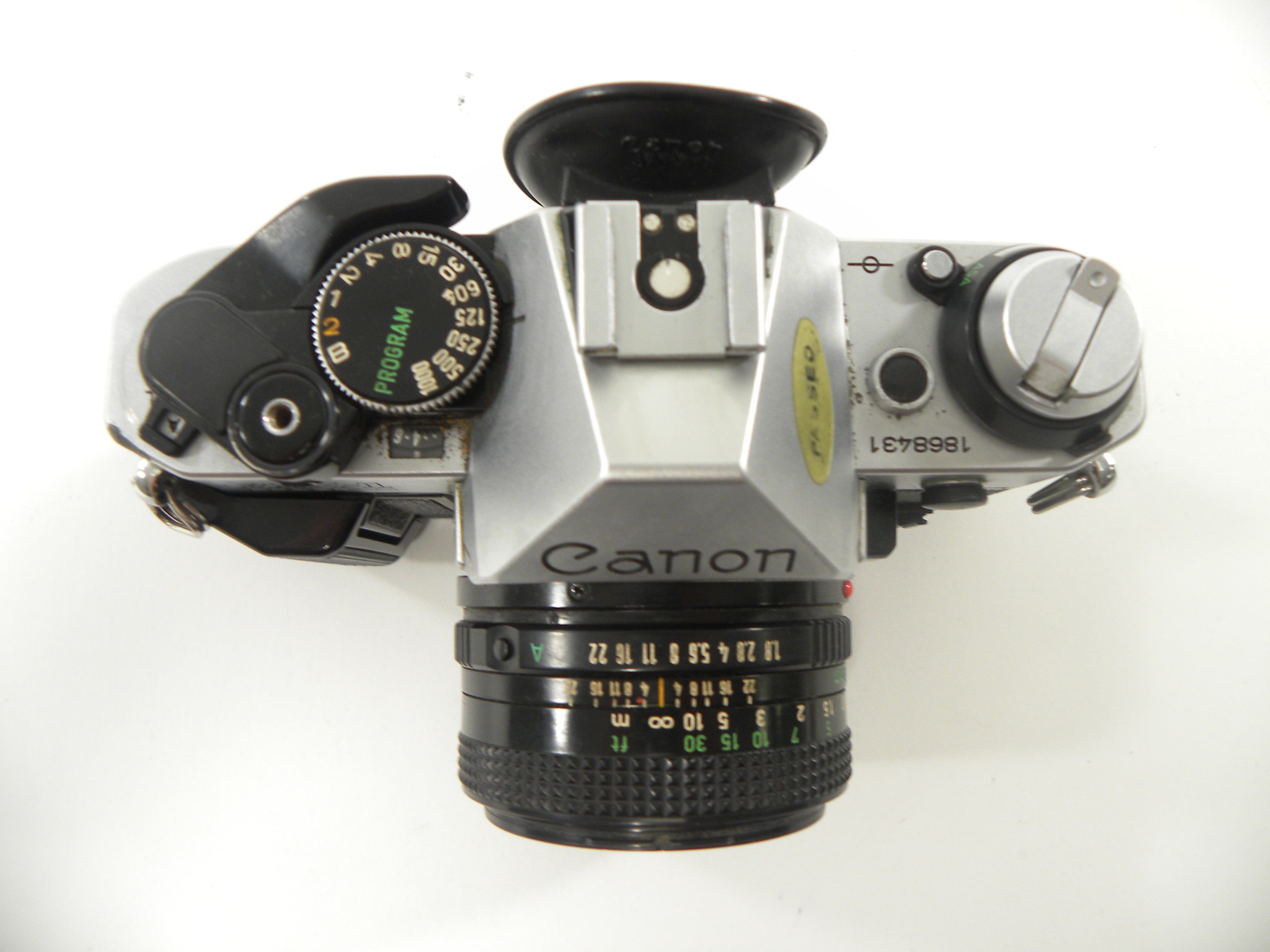 Canon AE-1 Program 35mm SLR Camera with a 50mm f/1.8 Lens
