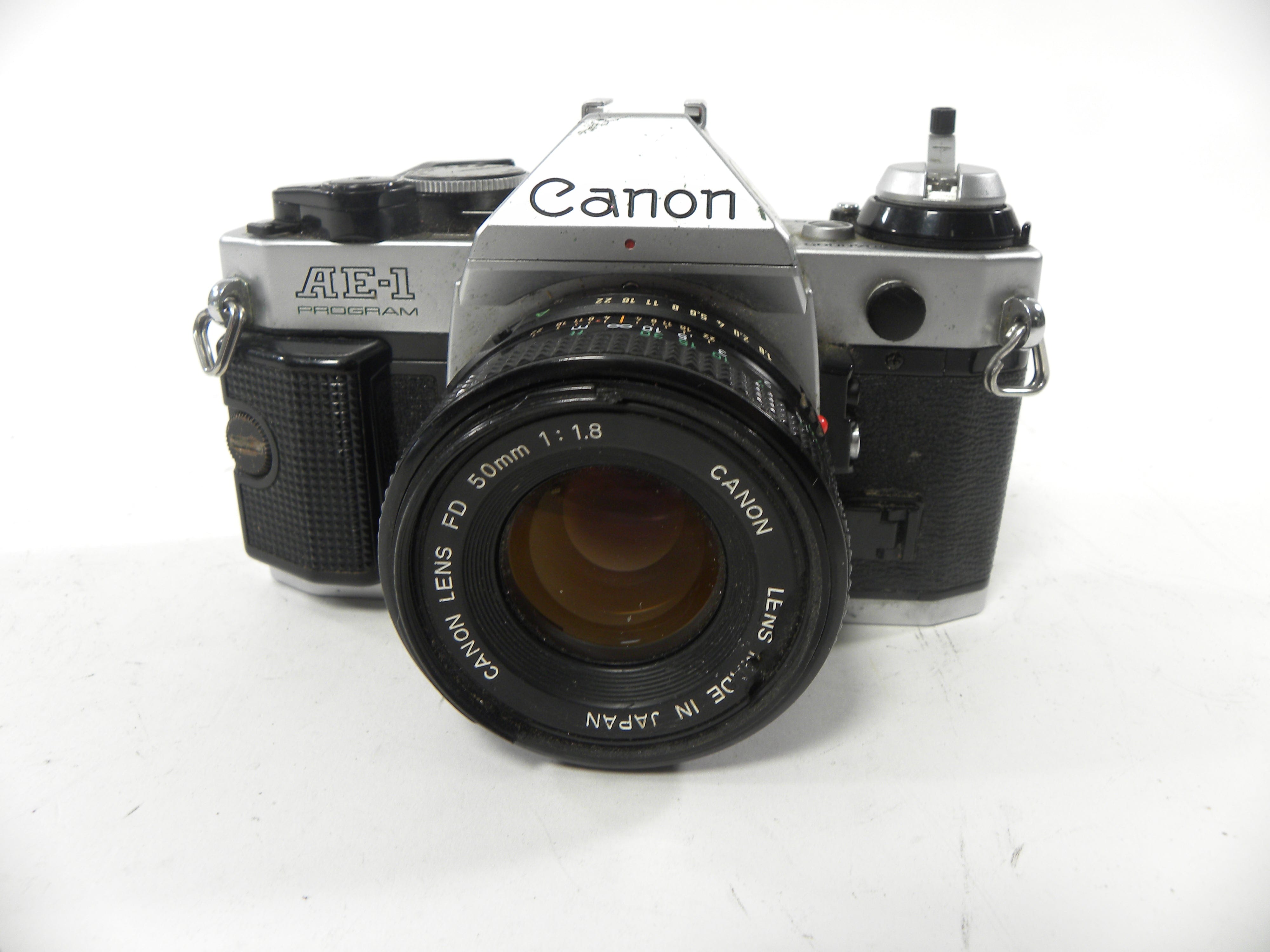 Canon AE-1 Program 35mm SLR w/FD 50mm f1.8 (Parts or Repair) See Discrtiption