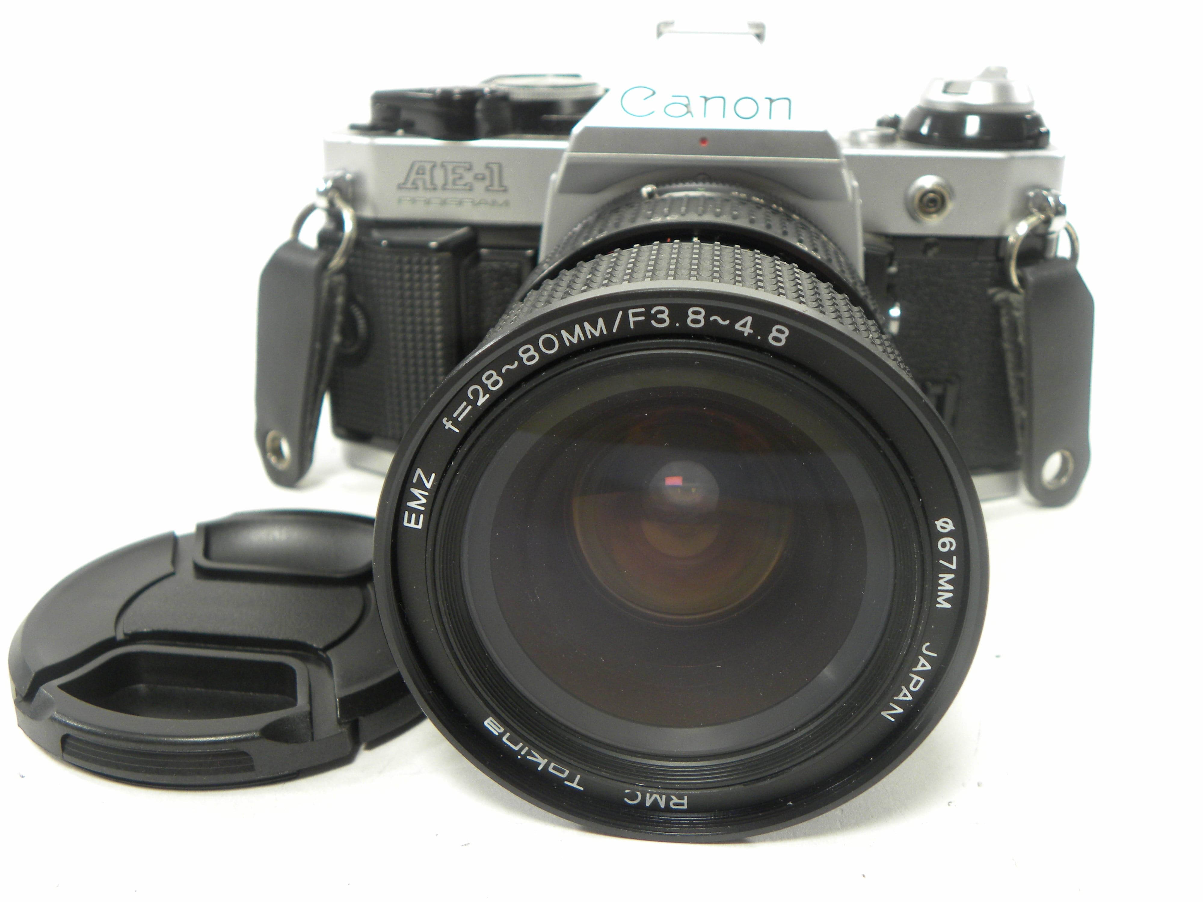 Canon AE-1 Program 35mm SLR w/Tokina RMC EMZ 28-80mm f3.8-4.8