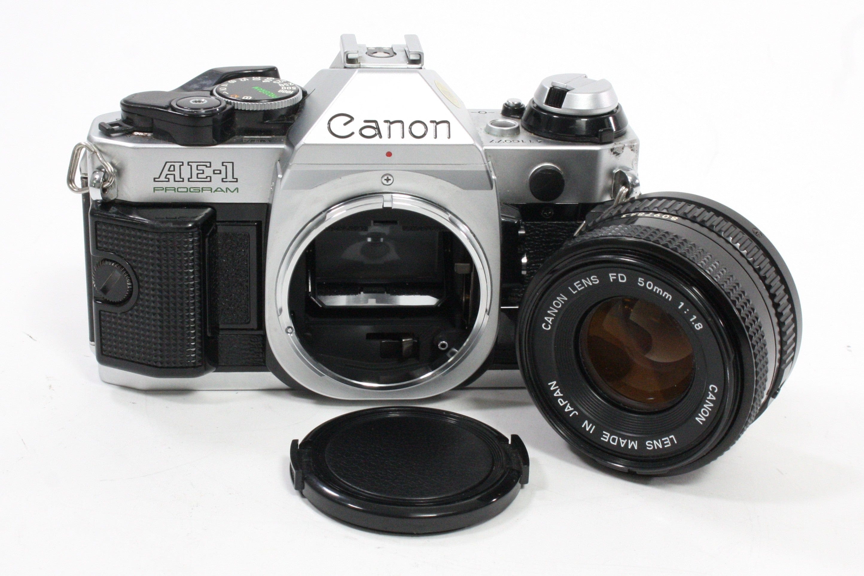 Canon AE-1 Program SLR Camera with 50mm f/1.8 FD Lens