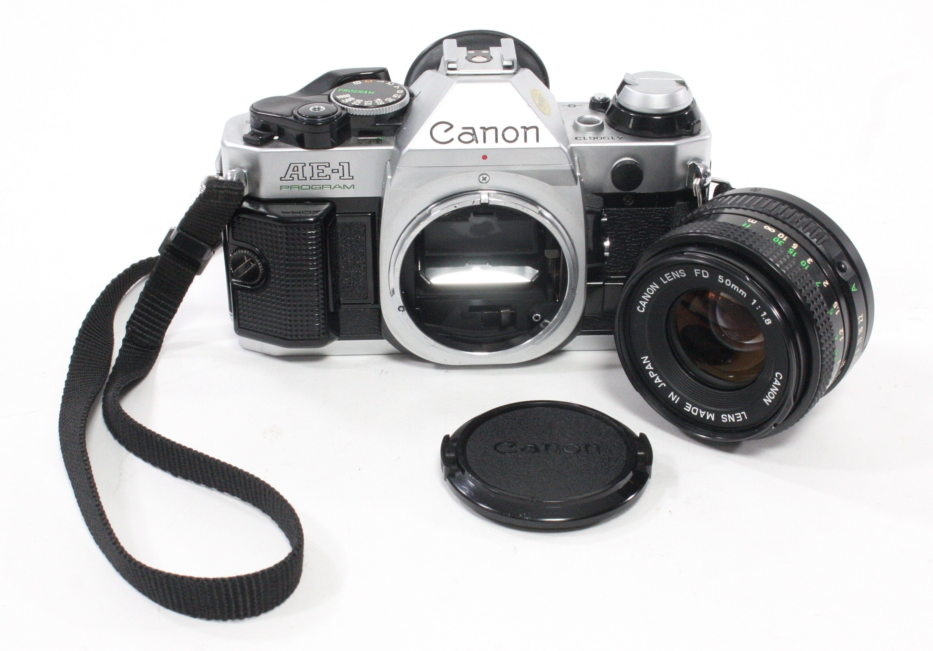 Canon AE-1 Program SLR Camera with 50mm f/1.8 Lens