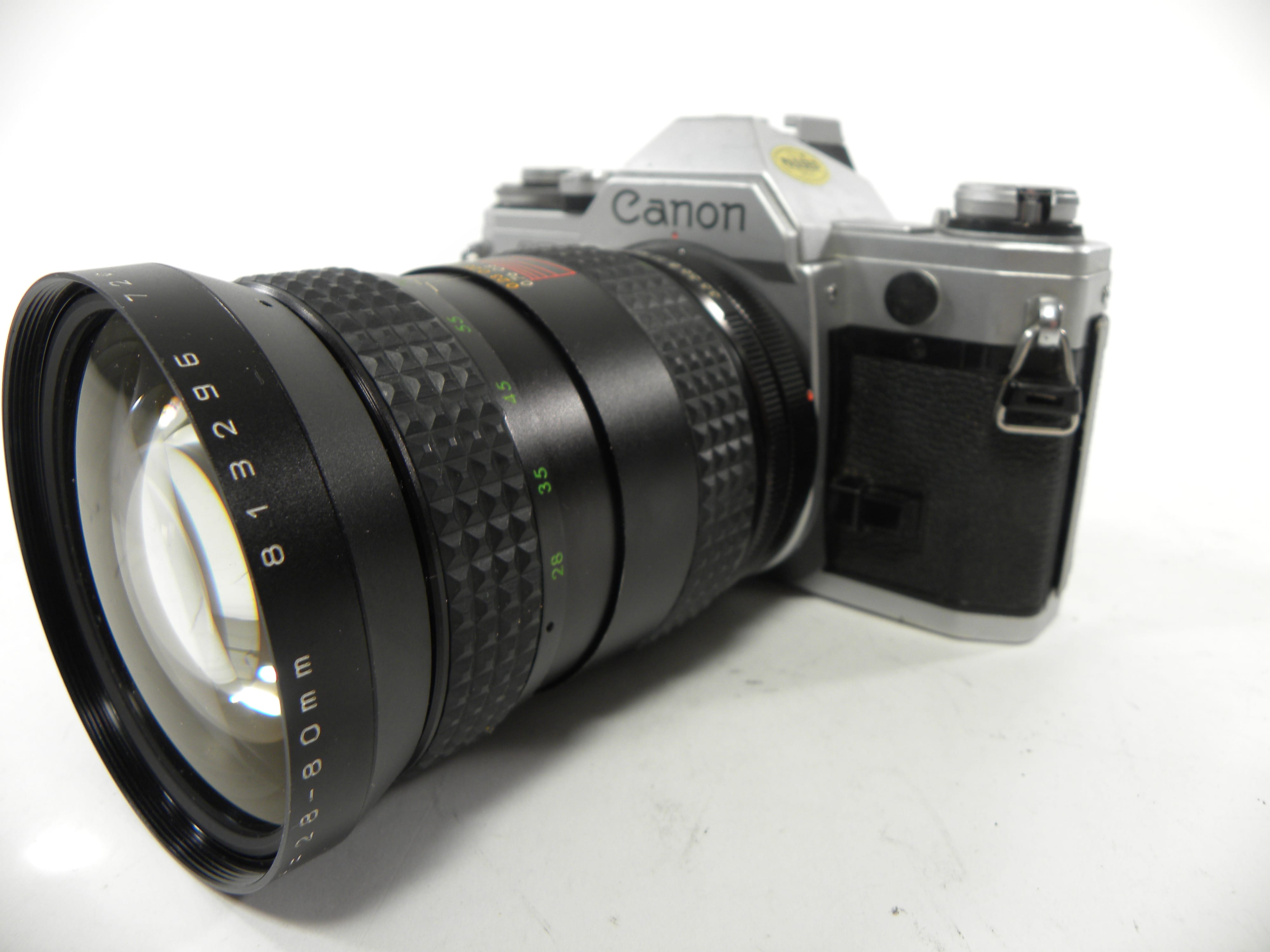 Canon AT-1 35mm SLR camera w/Makinon 28-80mm f3.5