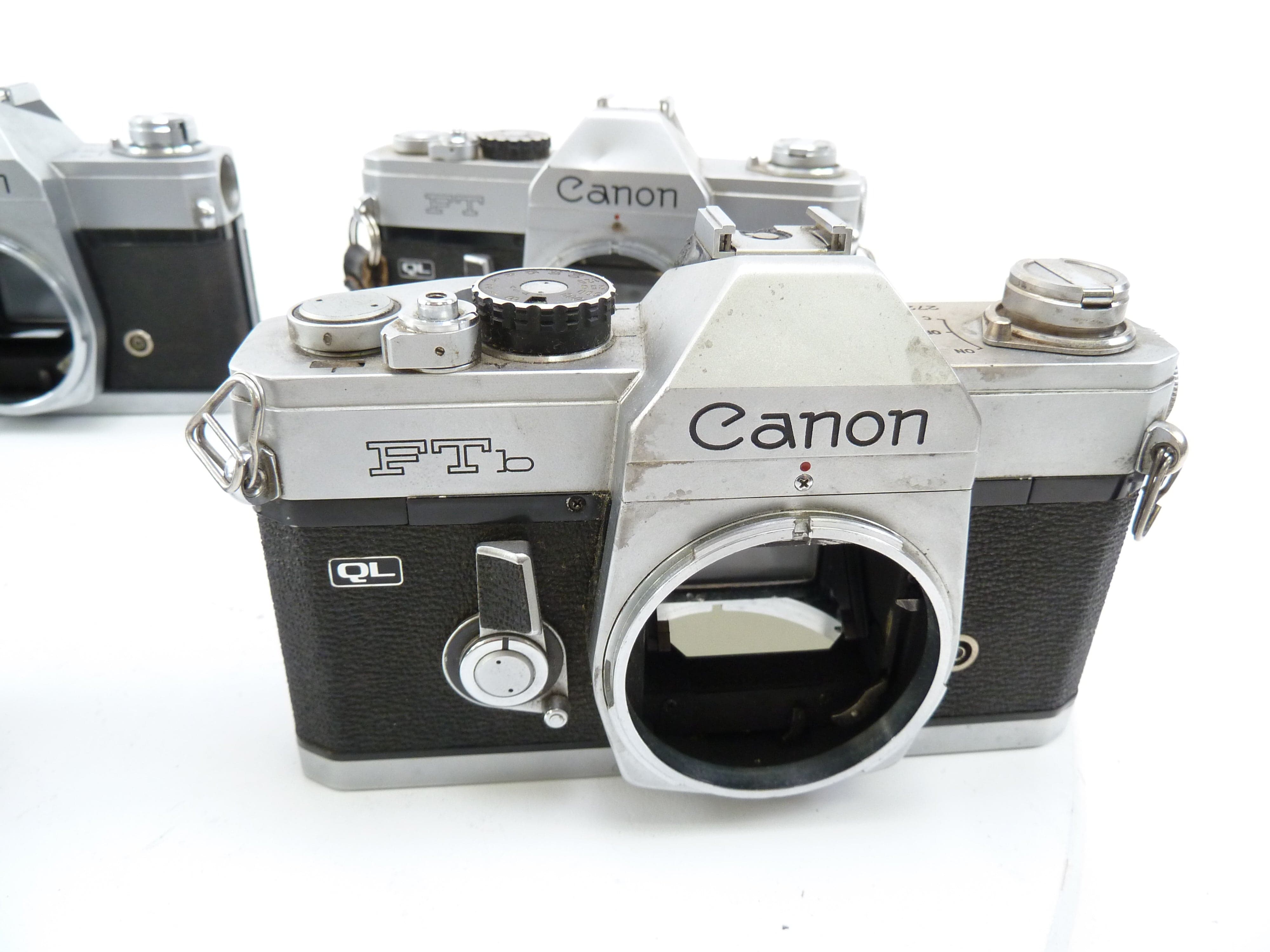 Canon Chrome  FTB and FT Camera Bodies being sold AS IS for PARTS ONLY
