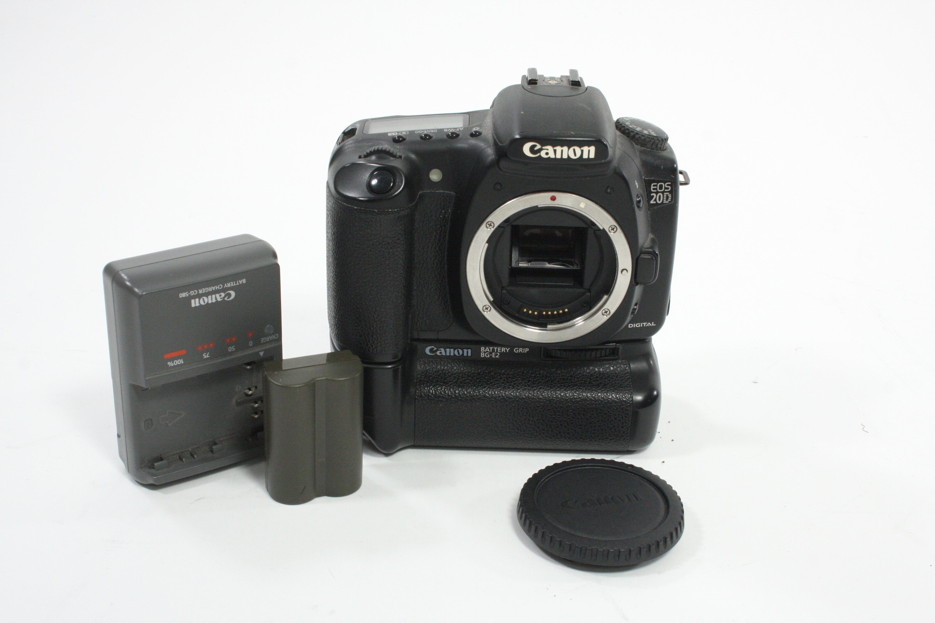 Canon EOS 20D DSLR Camera with BG-E2 Battery Grip (Shutter Count N/A)