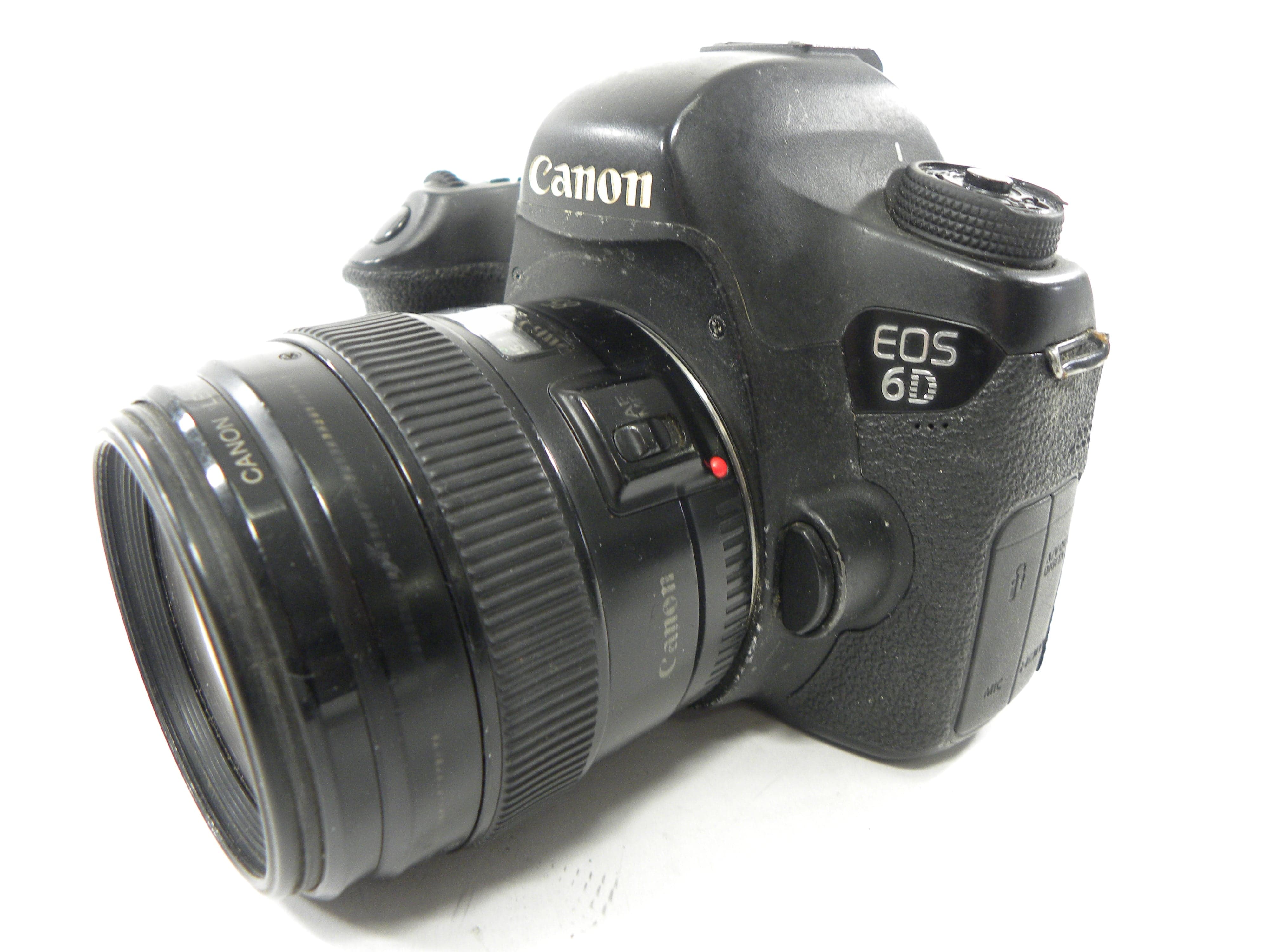 Canon EOS 6D 20.2m Digital SLR w/85mm f1.8 Shutter Ct. 156,543 AS IS No Returns!!